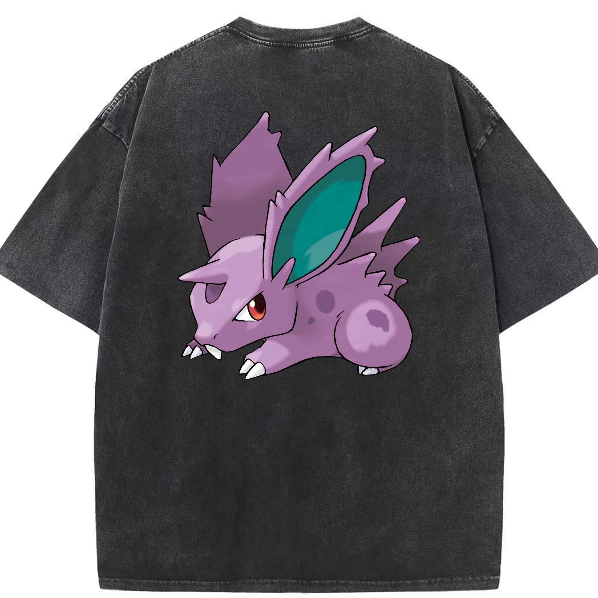 （画像用） ポケットモンスター Pokémon 綿100% ヴィンテージ風 半袖Tシャツ（背面プリント）