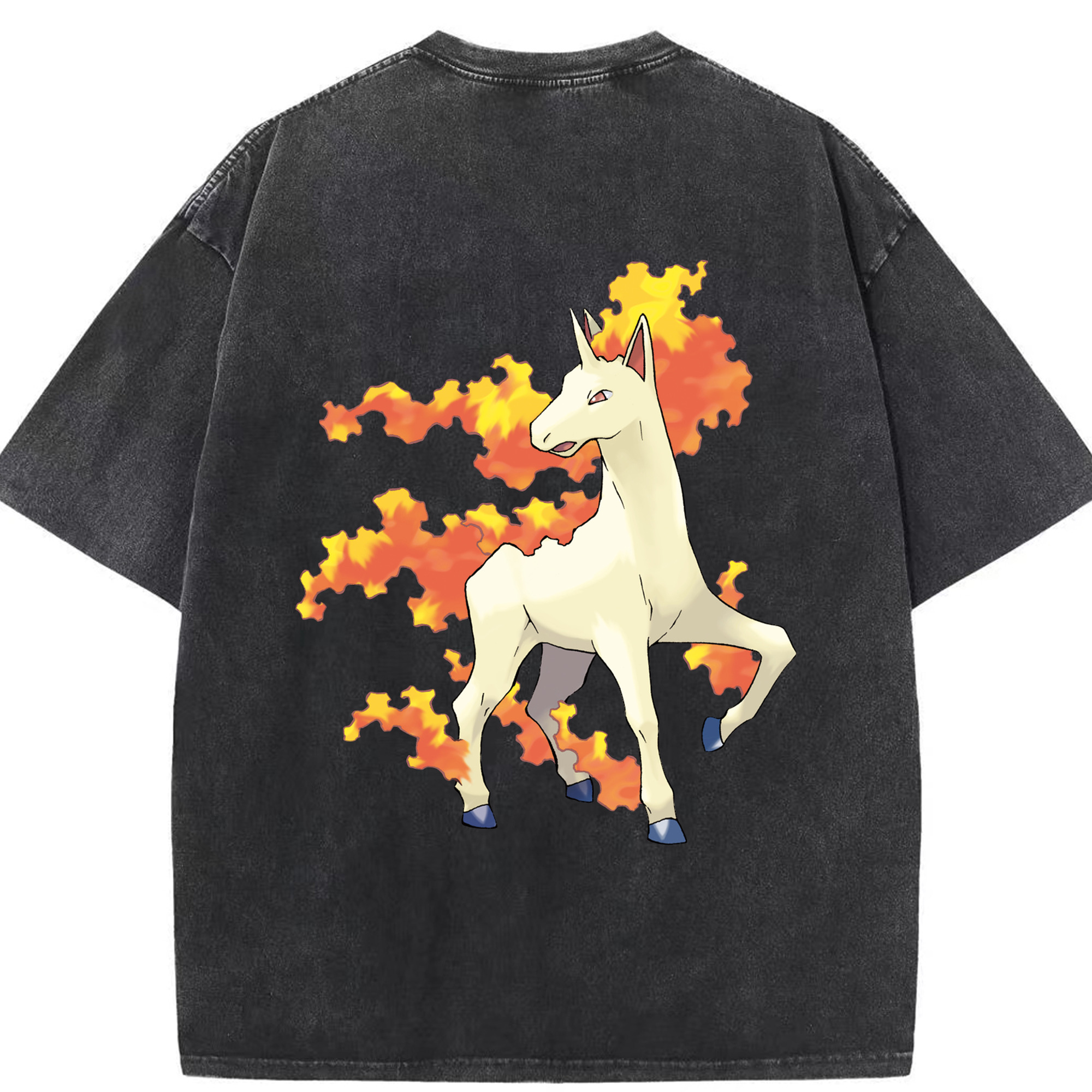 （画像用） ポケットモンスター Pokémon 綿100% ヴィンテージ風 半袖Tシャツ（背面プリント）