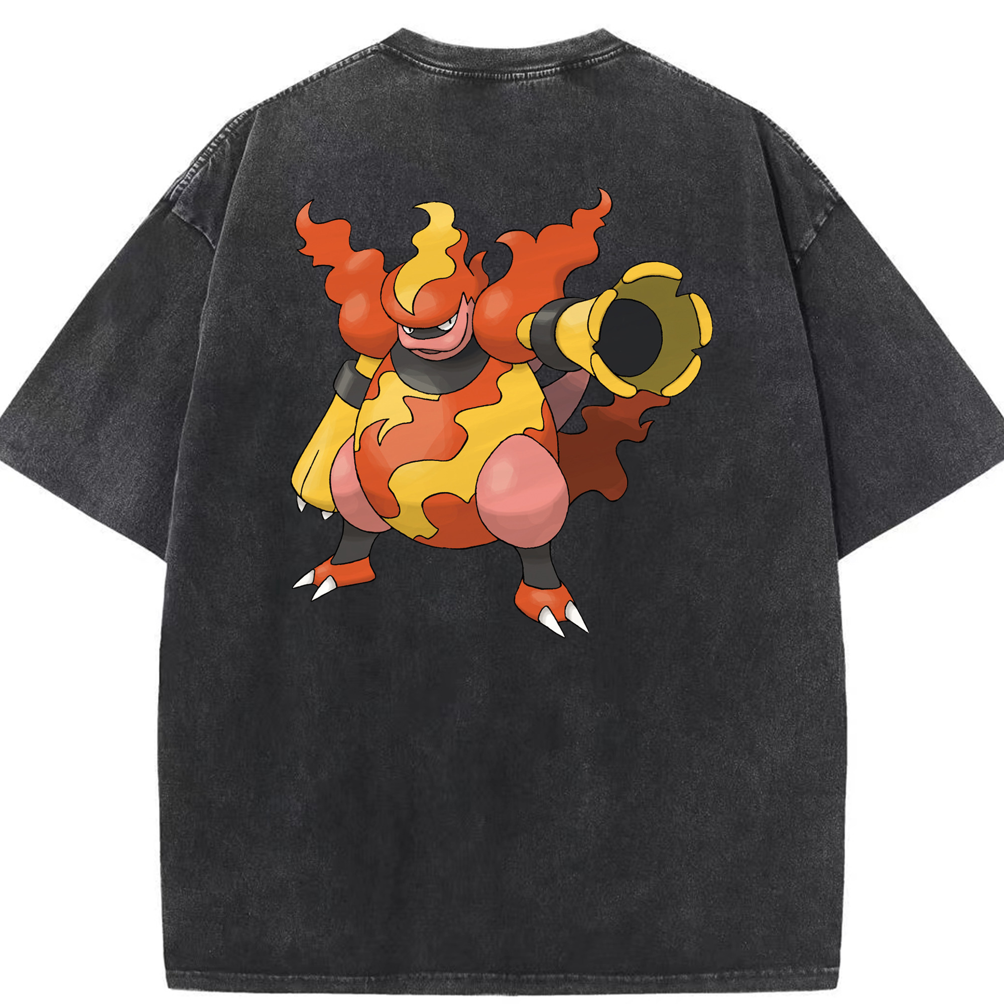 （画像用） ポケットモンスター Pokémon 綿100% ヴィンテージ風 半袖Tシャツ（背面プリント）