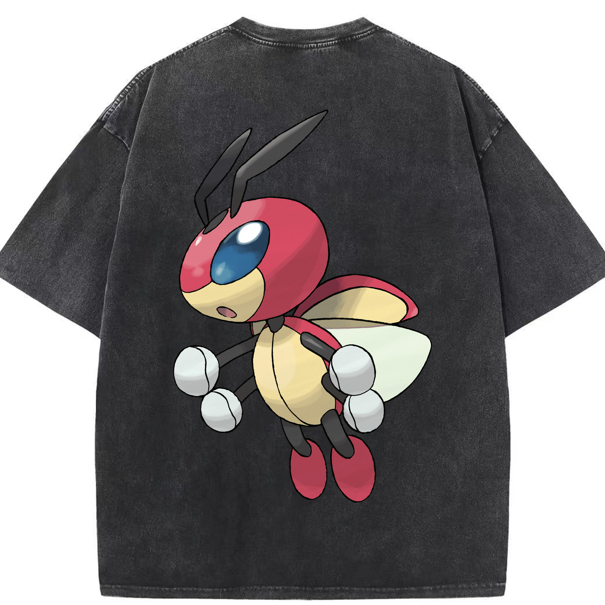 （画像用） ポケットモンスター Pokémon 綿100% ヴィンテージ風 半袖Tシャツ（背面プリント）