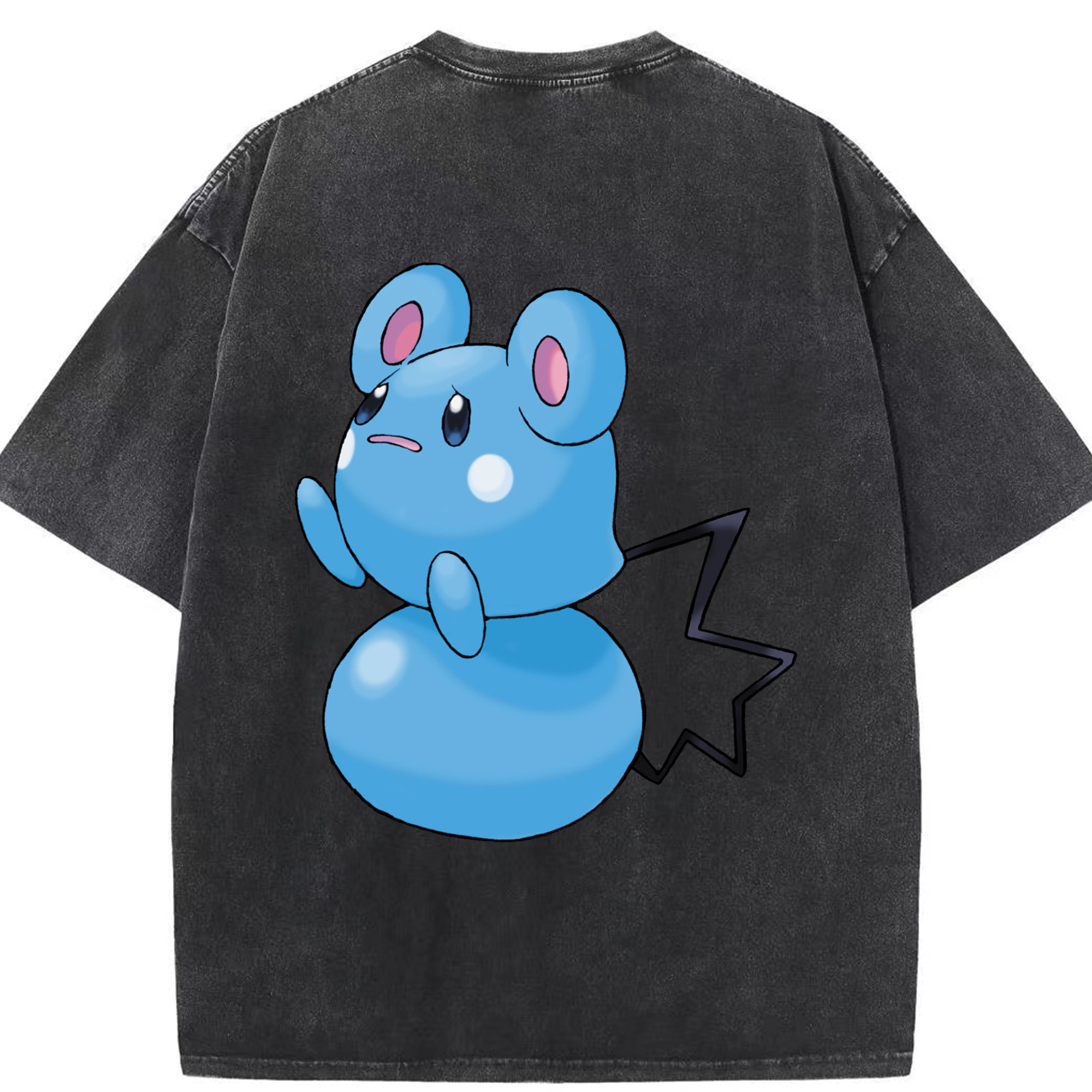 （画像用） ポケットモンスター Pokémon 綿100% ヴィンテージ風 半袖Tシャツ（背面プリント）