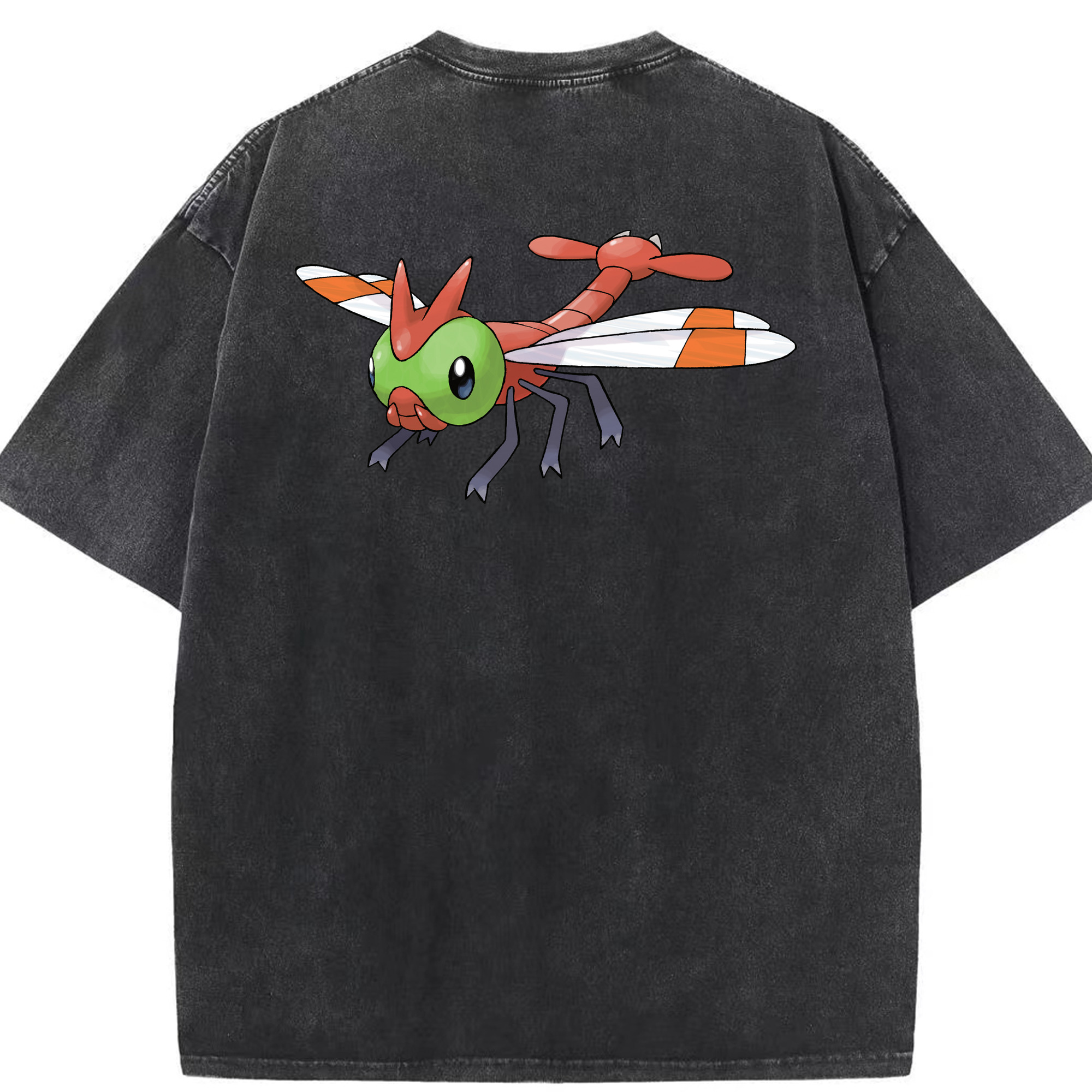 （画像用） ポケットモンスター Pokémon 綿100% ヴィンテージ風 半袖Tシャツ（背面プリント）