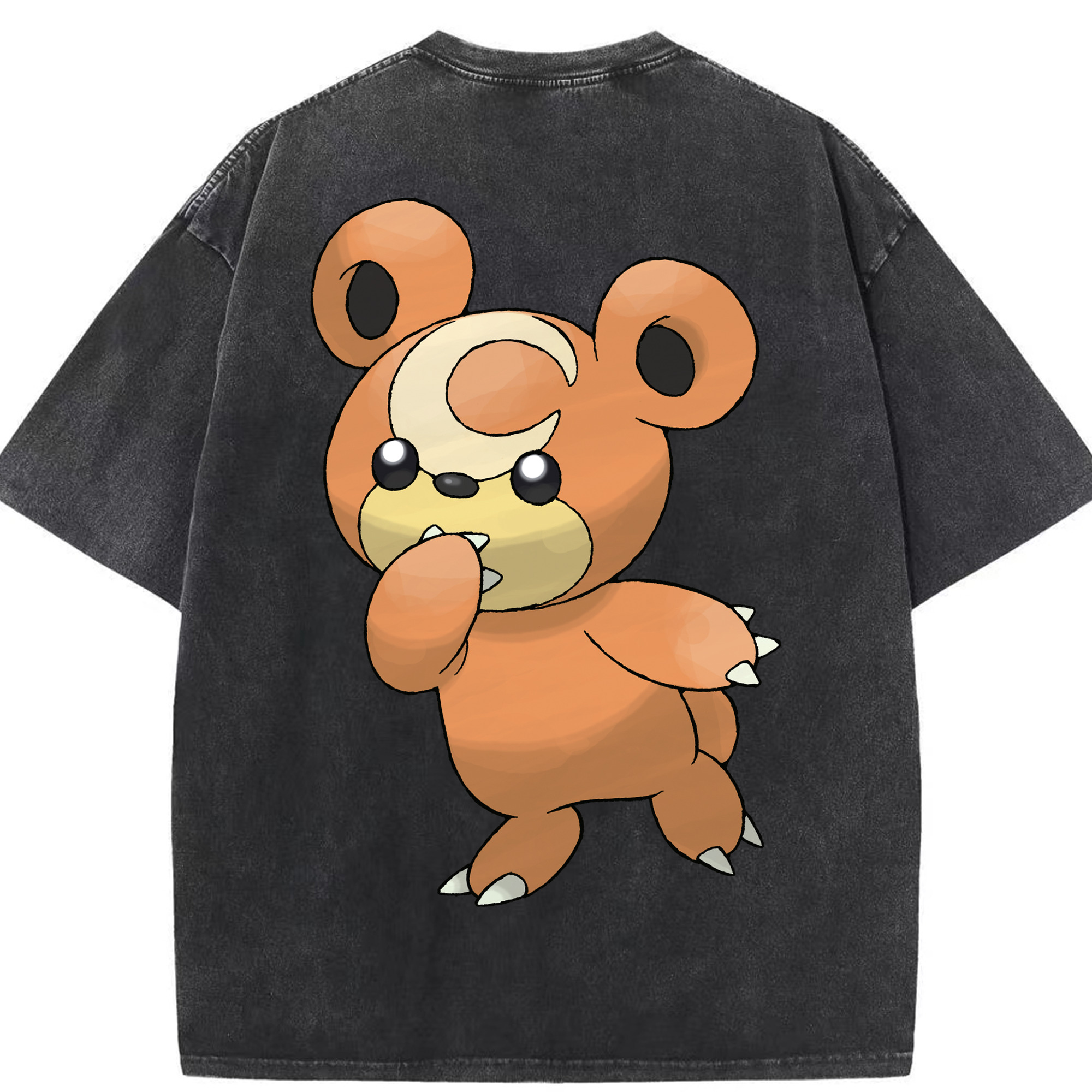 （画像用） ポケットモンスター Pokémon 綿100% ヴィンテージ風 半袖Tシャツ（背面プリント）