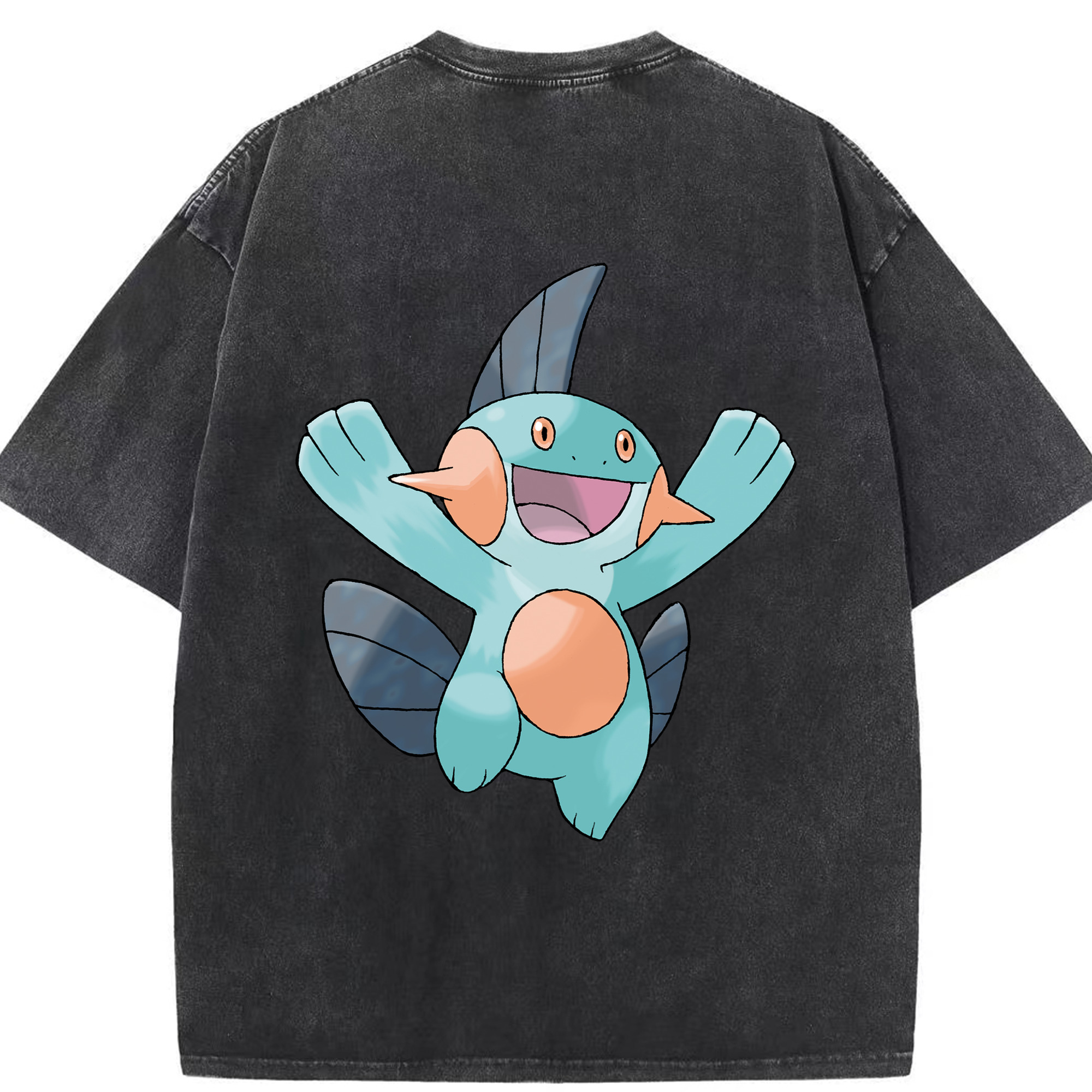 （画像用） ポケットモンスター Pokémon 綿100% ヴィンテージ風 半袖Tシャツ（背面プリント）