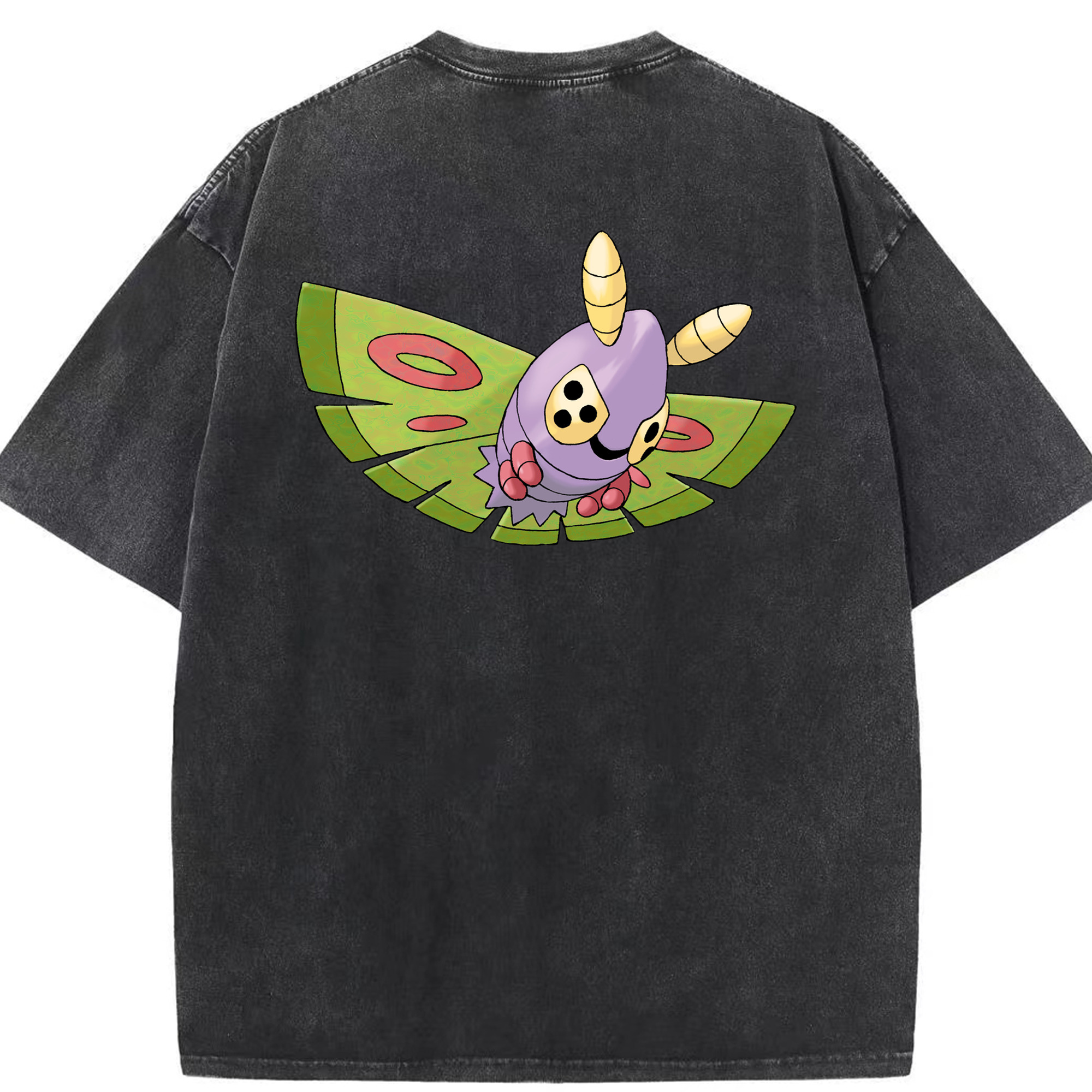 （画像用） ポケットモンスター Pokémon 綿100% ヴィンテージ風 半袖Tシャツ（背面プリント）