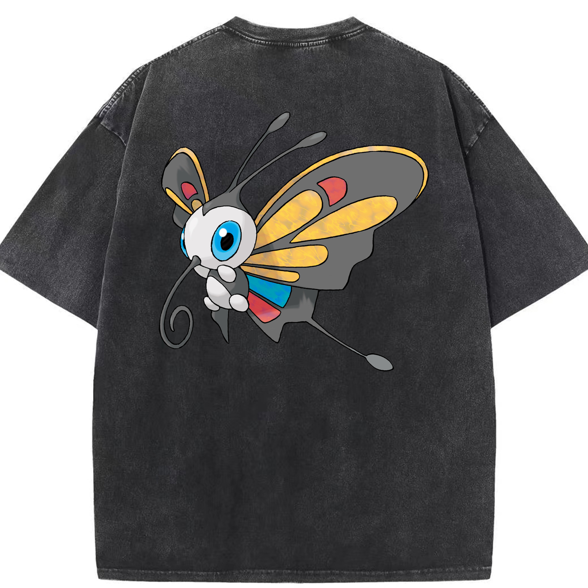 （画像用） ポケットモンスター Pokémon 綿100% ヴィンテージ風 半袖Tシャツ（背面プリント）