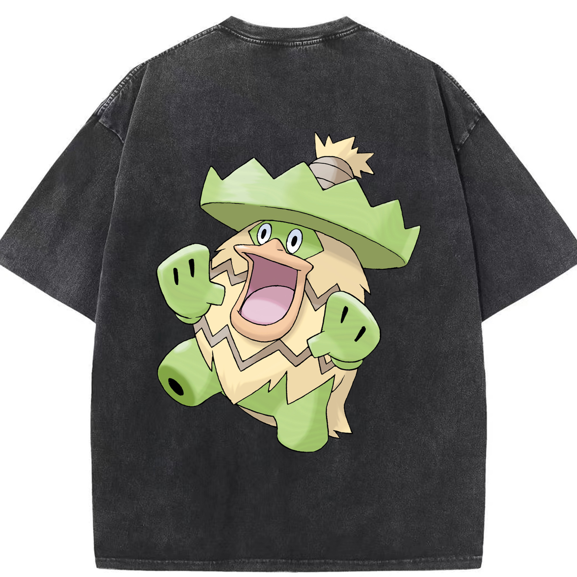 （画像用） ポケットモンスター Pokémon 綿100% ヴィンテージ風 半袖Tシャツ（背面プリント）