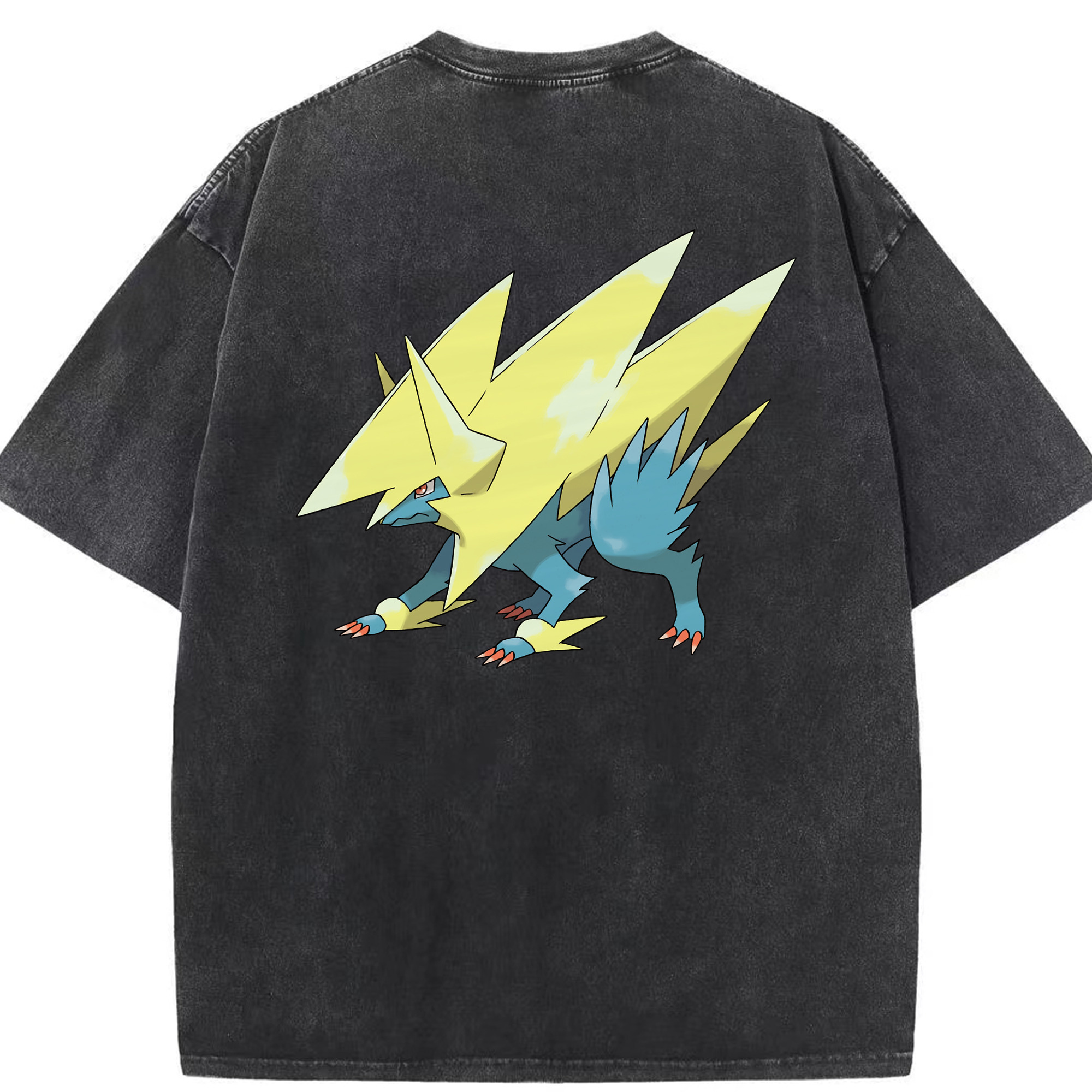 （画像用） ポケットモンスター Pokémon 綿100% ヴィンテージ風 半袖Tシャツ（背面プリント）