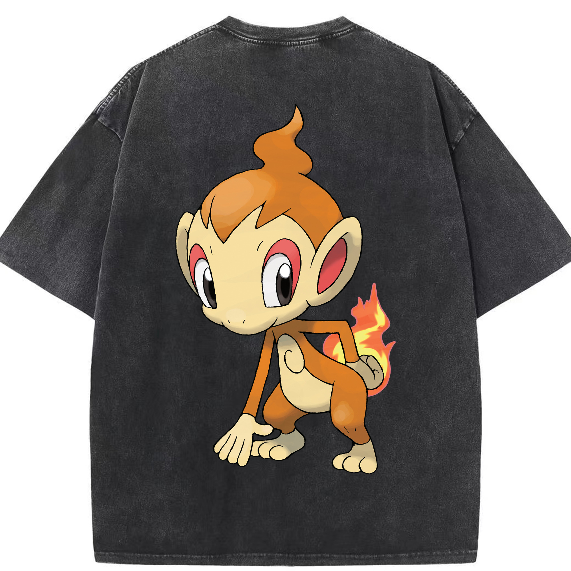 （画像用） ポケットモンスター Pokémon 綿100% ヴィンテージ風 半袖Tシャツ（背面プリント）