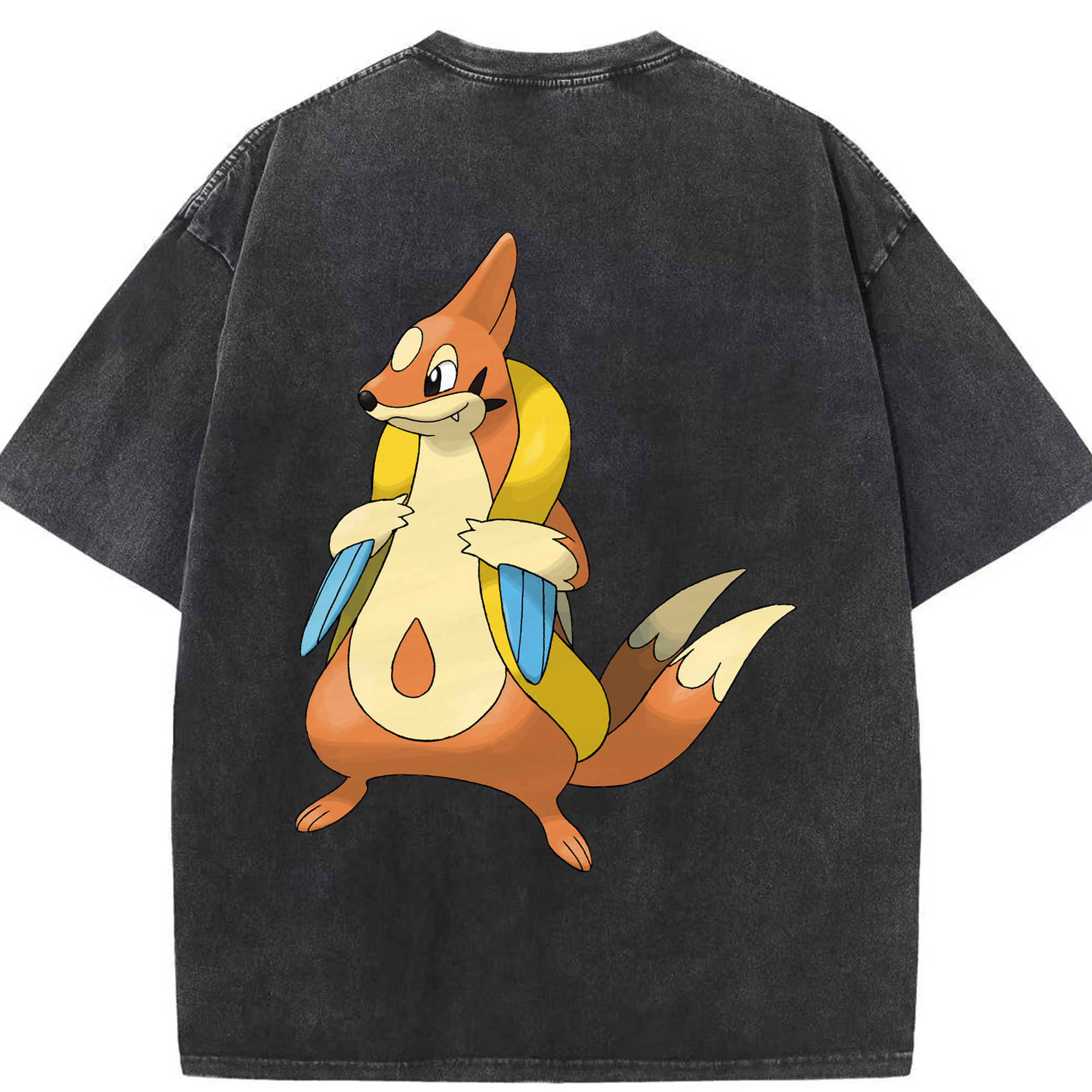 （画像用） ポケットモンスター Pokémon 綿100% ヴィンテージ風 半袖Tシャツ（背面プリント）