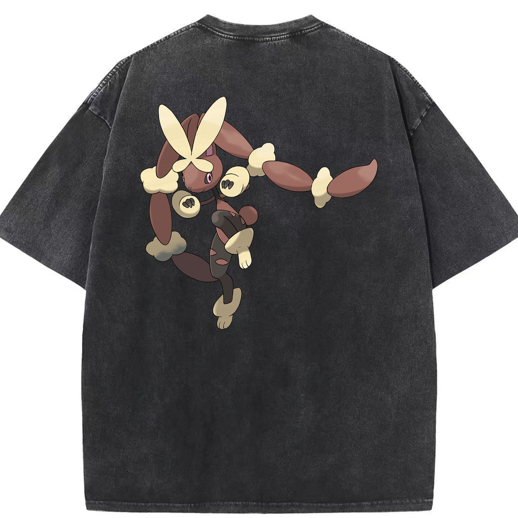 （画像用） ポケットモンスター Pokémon 綿100% ヴィンテージ風 半袖Tシャツ（背面プリント）