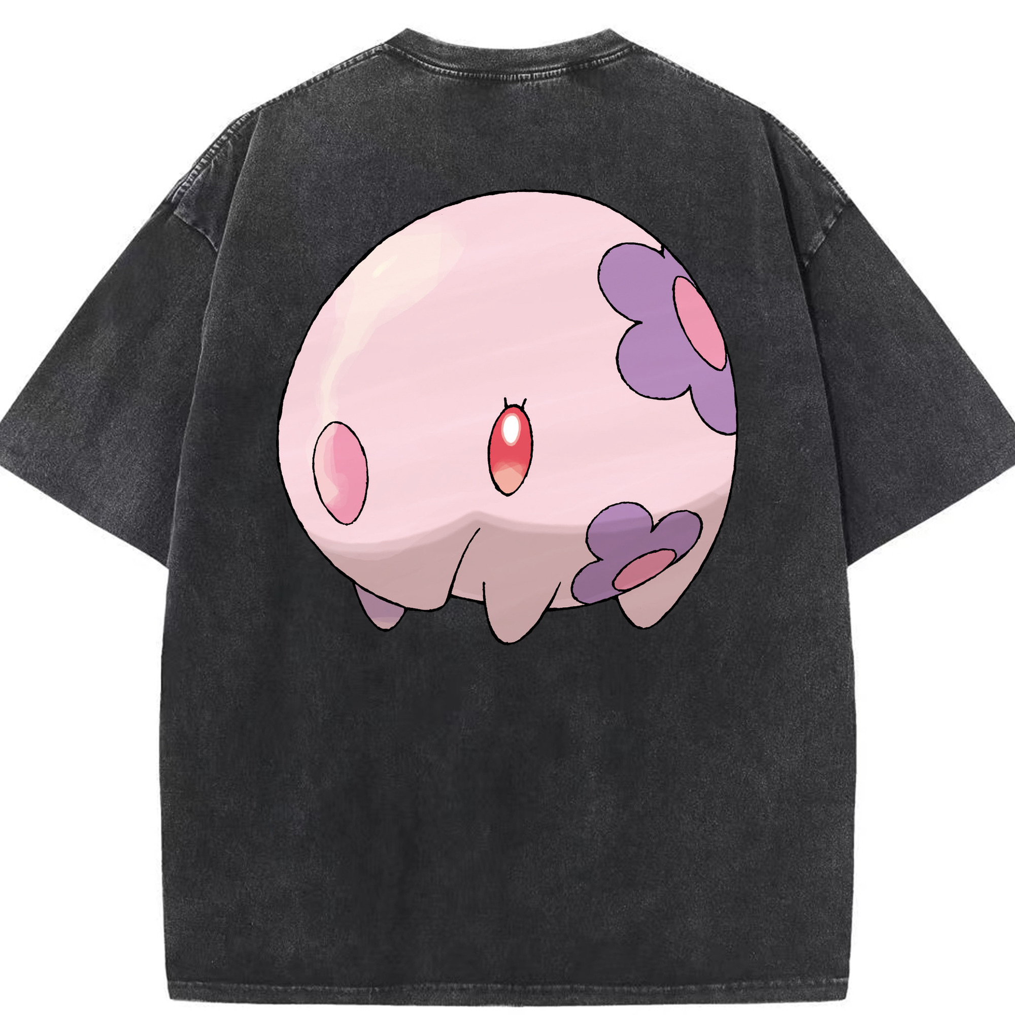 （画像用） ポケットモンスター Pokémon 綿100% ヴィンテージ風 半袖Tシャツ（背面プリント）