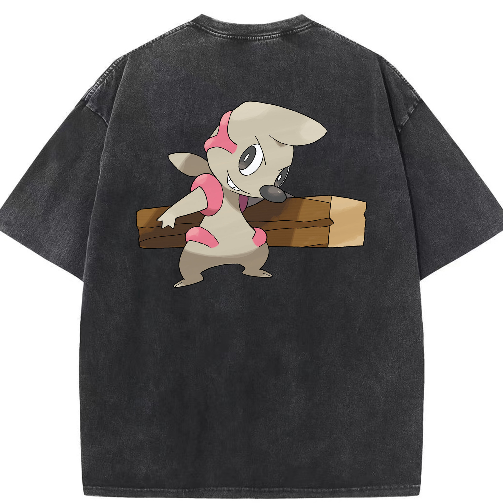（画像用） ポケットモンスター Pokémon 綿100% ヴィンテージ風 半袖Tシャツ（背面プリント）