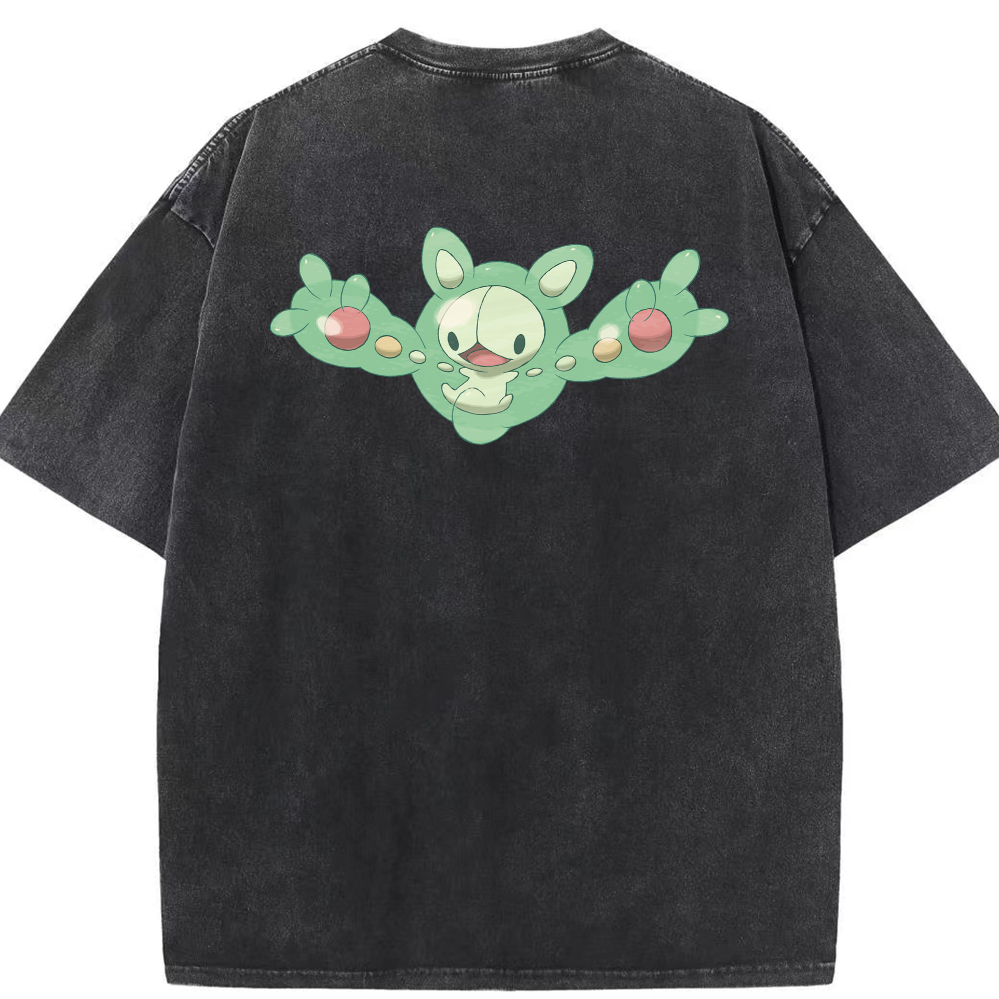 （画像用） ポケットモンスター Pokémon 綿100% ヴィンテージ風 半袖Tシャツ（背面プリント）
