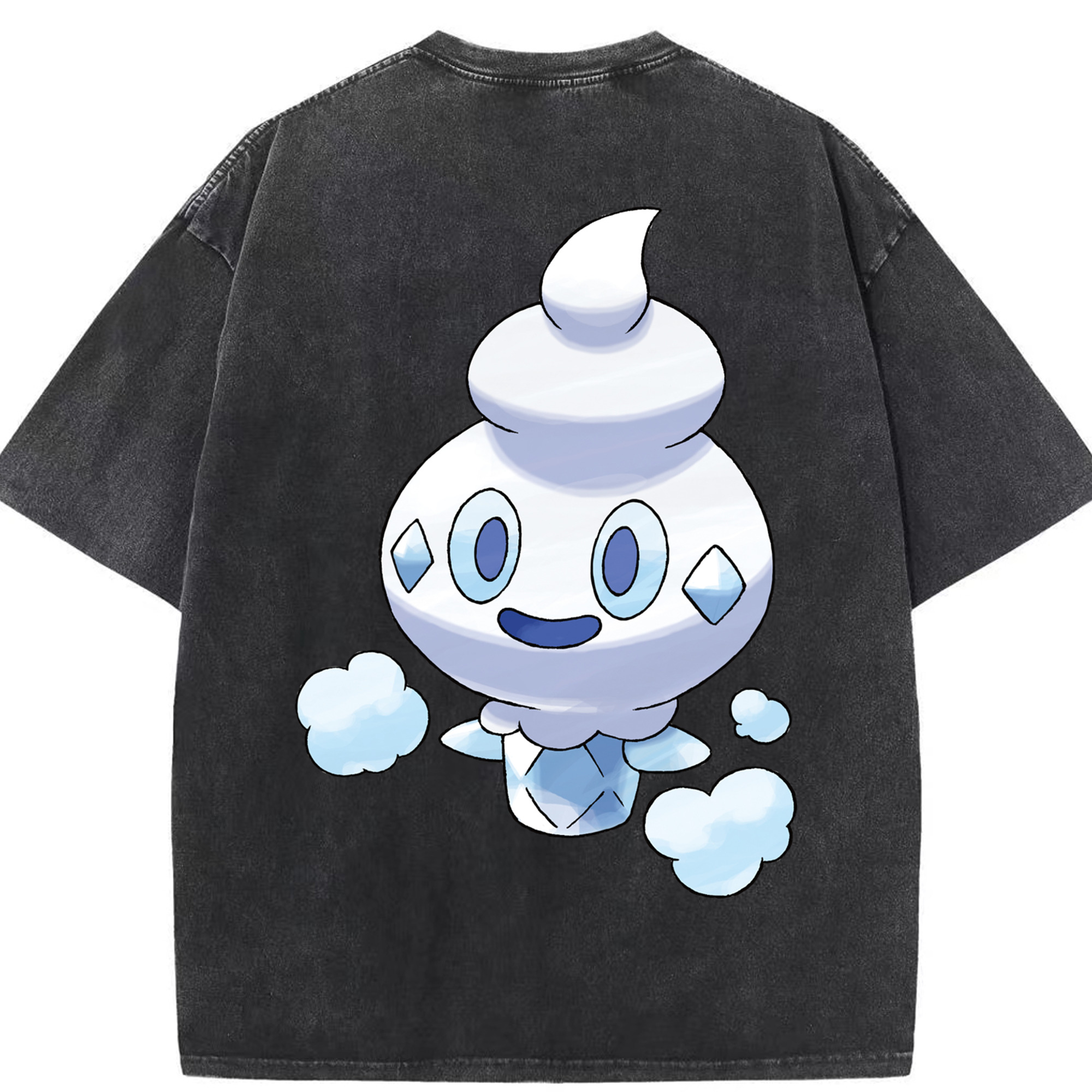 （画像用） ポケットモンスター Pokémon 綿100% ヴィンテージ風 半袖Tシャツ（背面プリント）