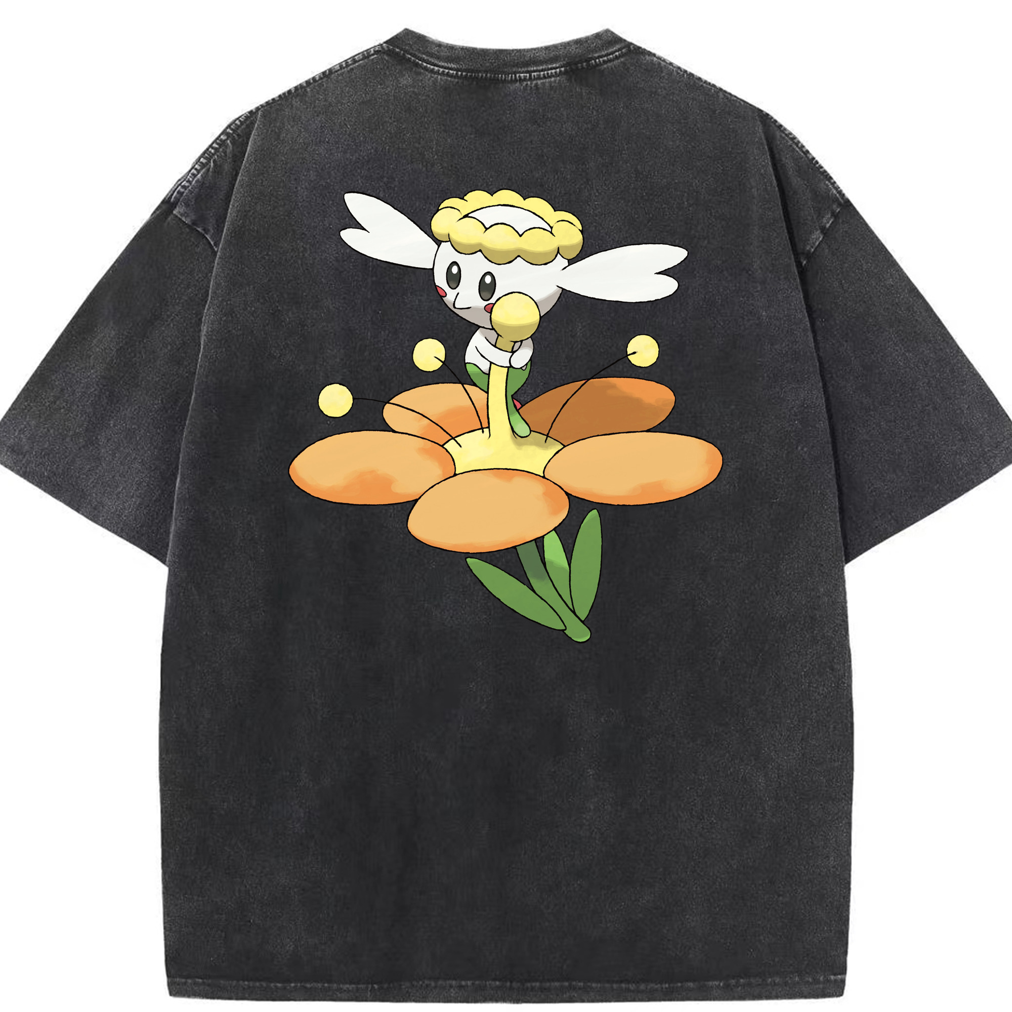 （画像用） ポケットモンスター Pokémon 綿100% ヴィンテージ風 半袖Tシャツ（背面プリント）