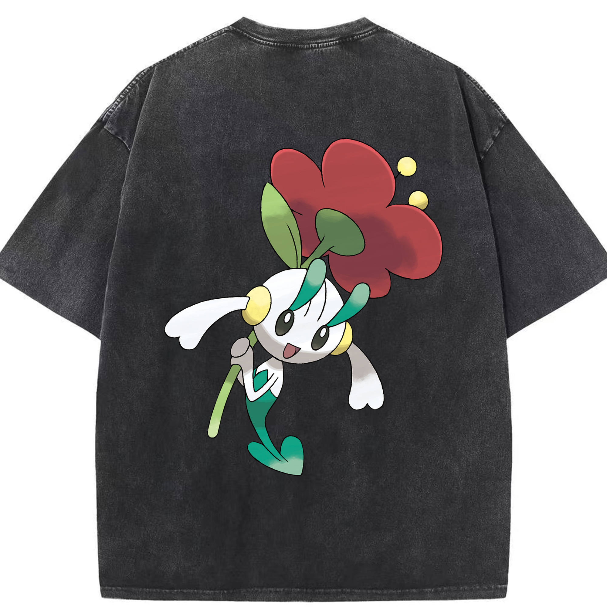 （画像用） ポケットモンスター Pokémon 綿100% ヴィンテージ風 半袖Tシャツ（背面プリント）