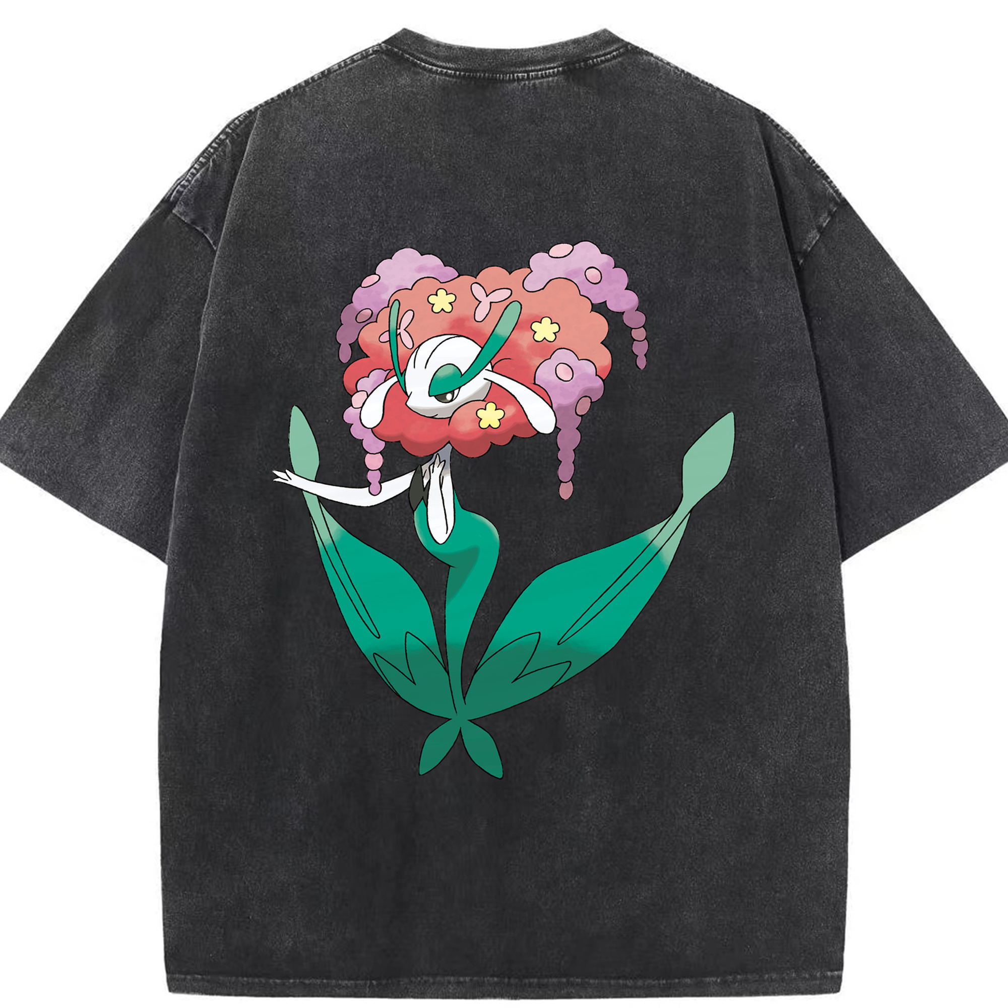 （画像用） ポケットモンスター Pokémon 綿100% ヴィンテージ風 半袖Tシャツ（背面プリント）