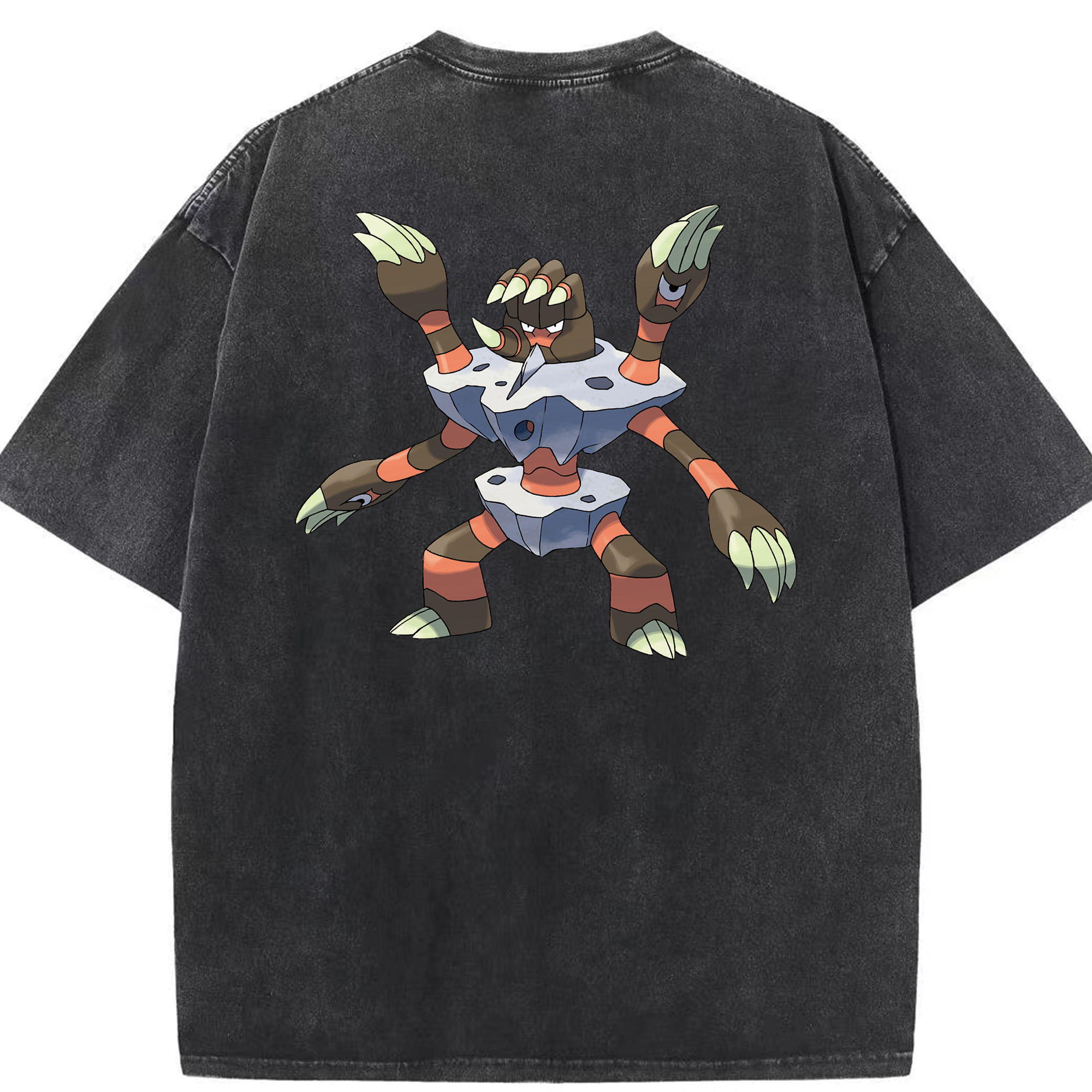 （画像用） ポケットモンスター Pokémon 綿100% ヴィンテージ風 半袖Tシャツ（背面プリント）