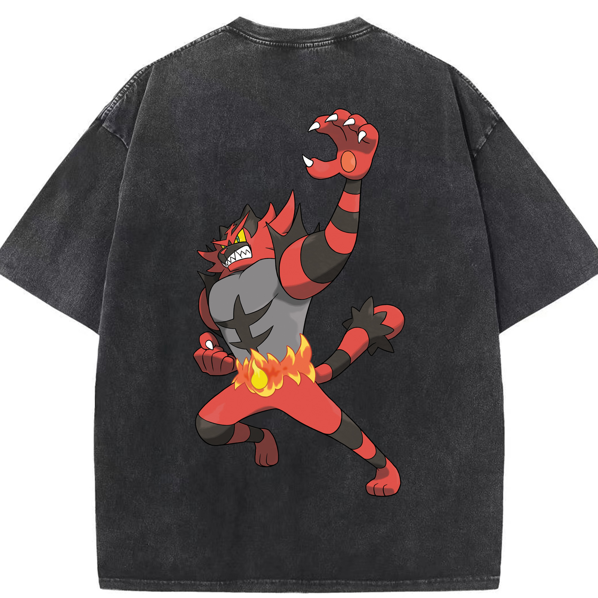 （画像用） ポケットモンスター Pokémon 綿100% ヴィンテージ風 半袖Tシャツ（背面プリント）