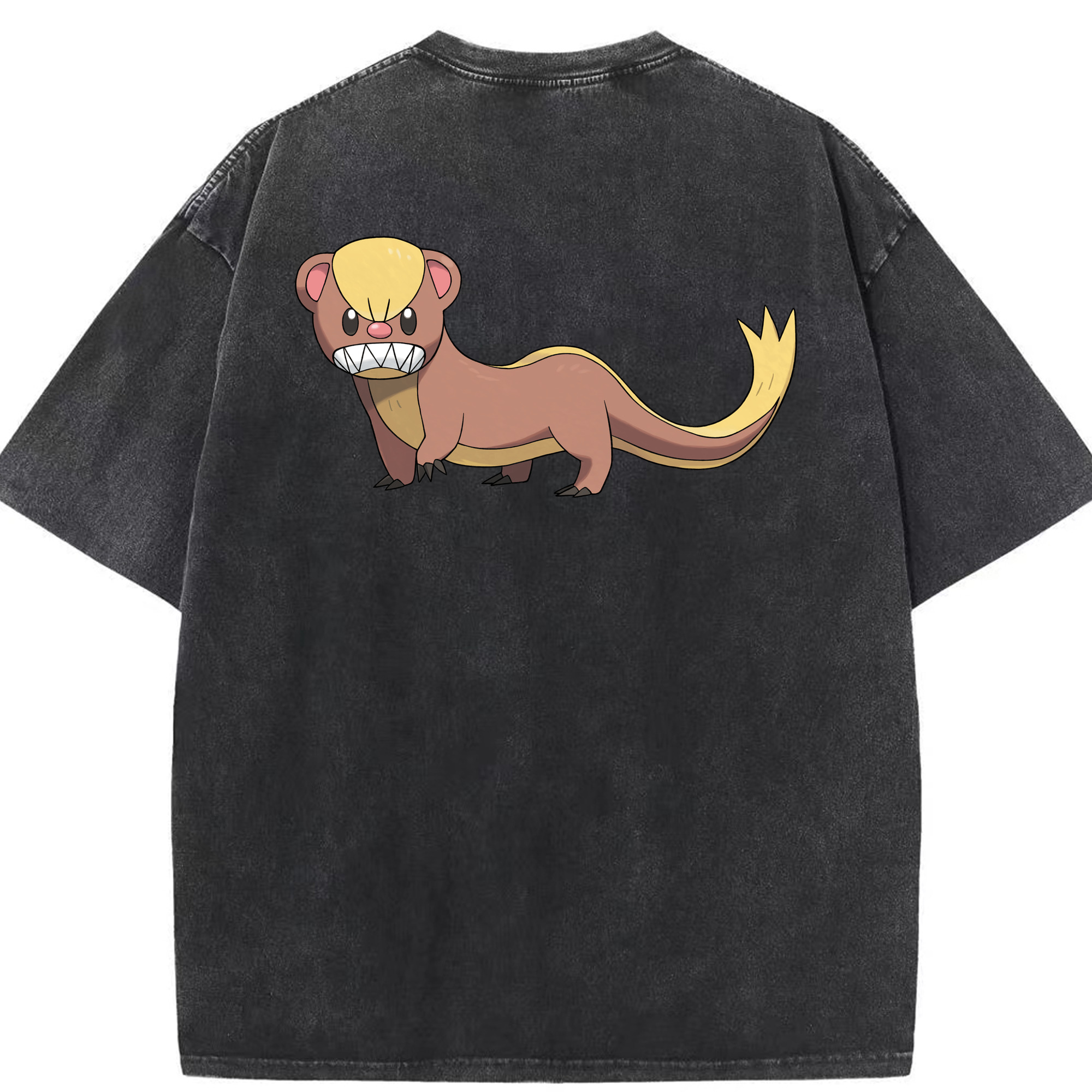 （画像用） ポケットモンスター Pokémon 綿100% ヴィンテージ風 半袖Tシャツ（背面プリント）