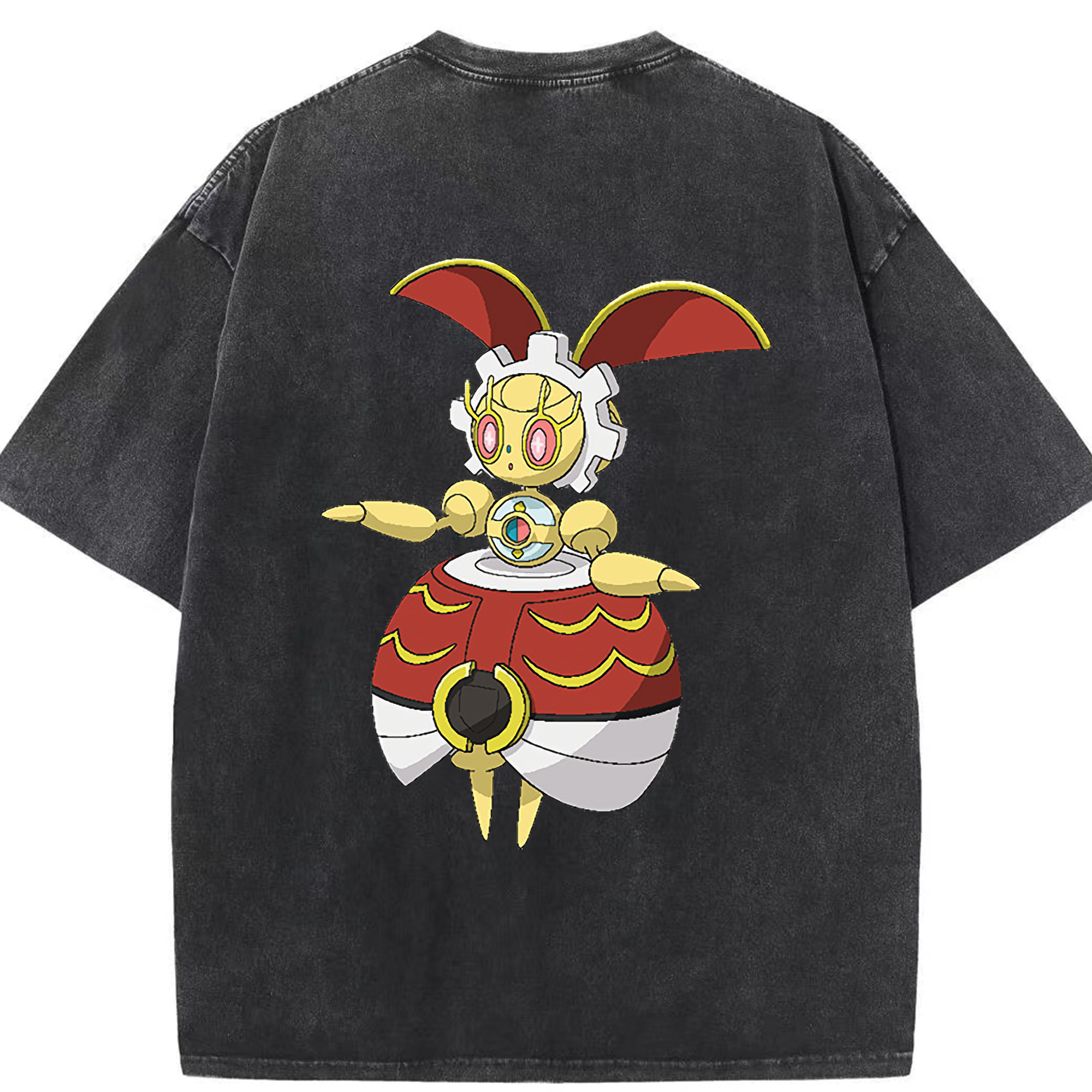 （画像用） ポケットモンスター Pokémon 綿100% ヴィンテージ風 半袖Tシャツ（背面プリント）