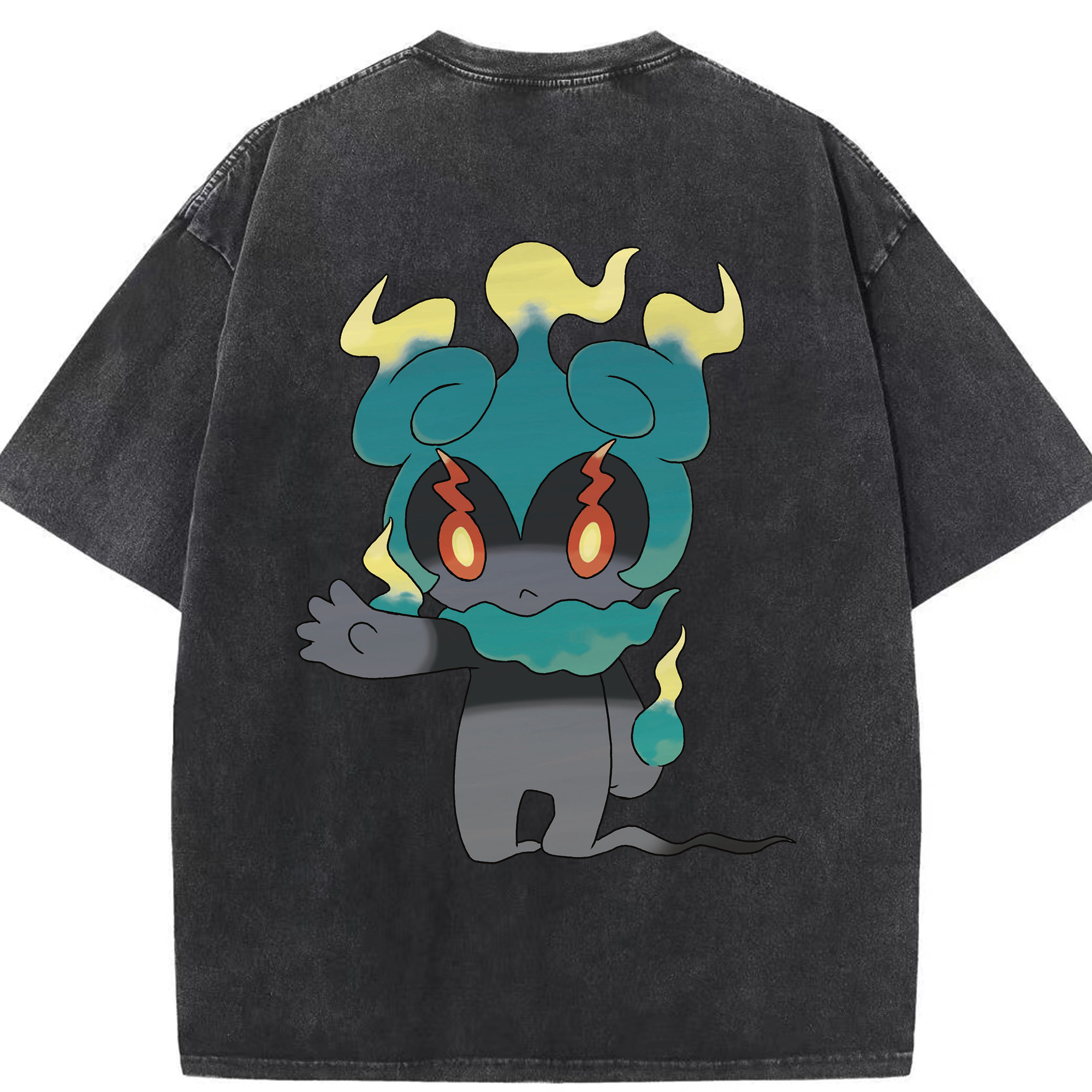 （画像用） ポケットモンスター Pokémon 綿100% ヴィンテージ風 半袖Tシャツ（背面プリント）