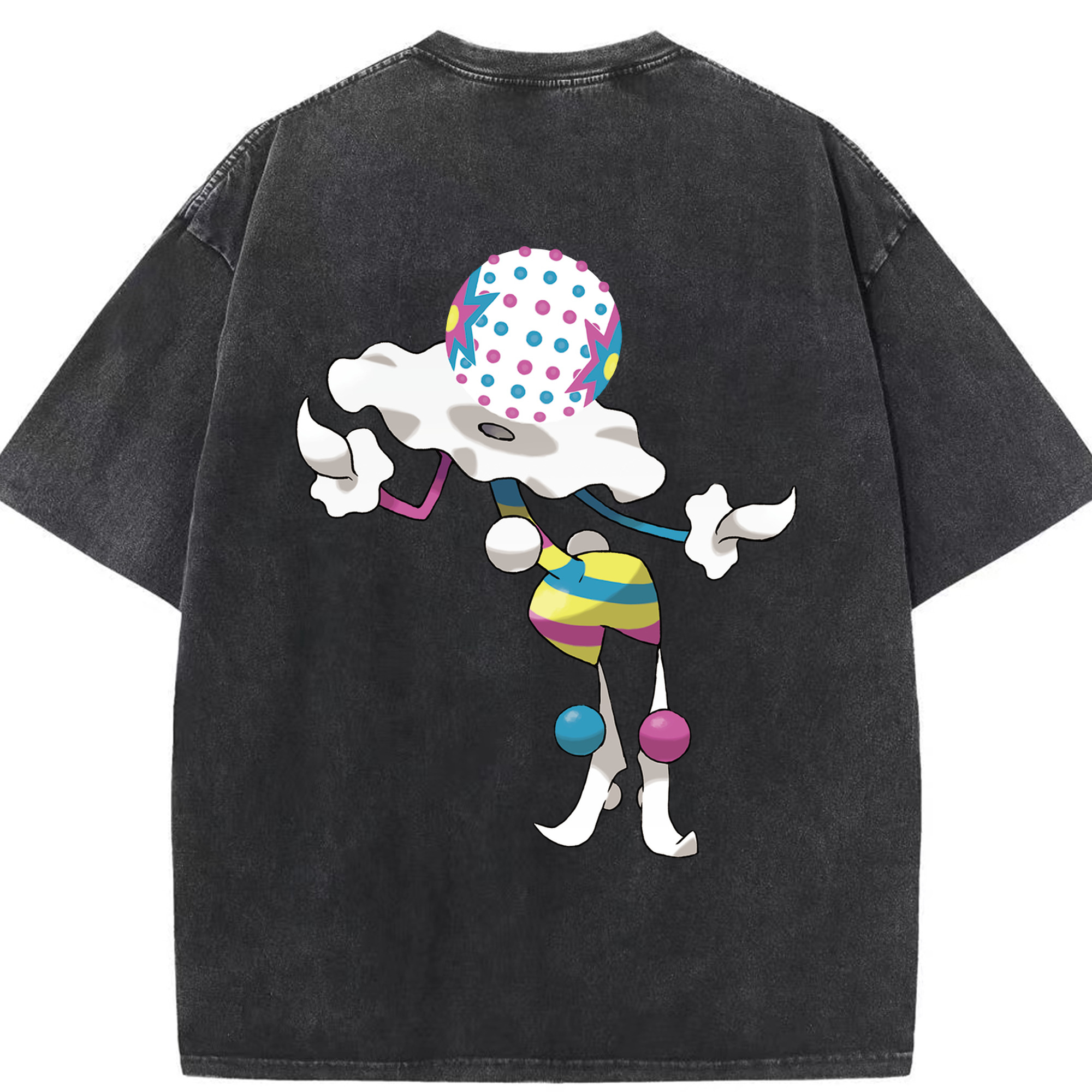 （画像用） ポケットモンスター Pokémon 綿100% ヴィンテージ風 半袖Tシャツ（背面プリント）