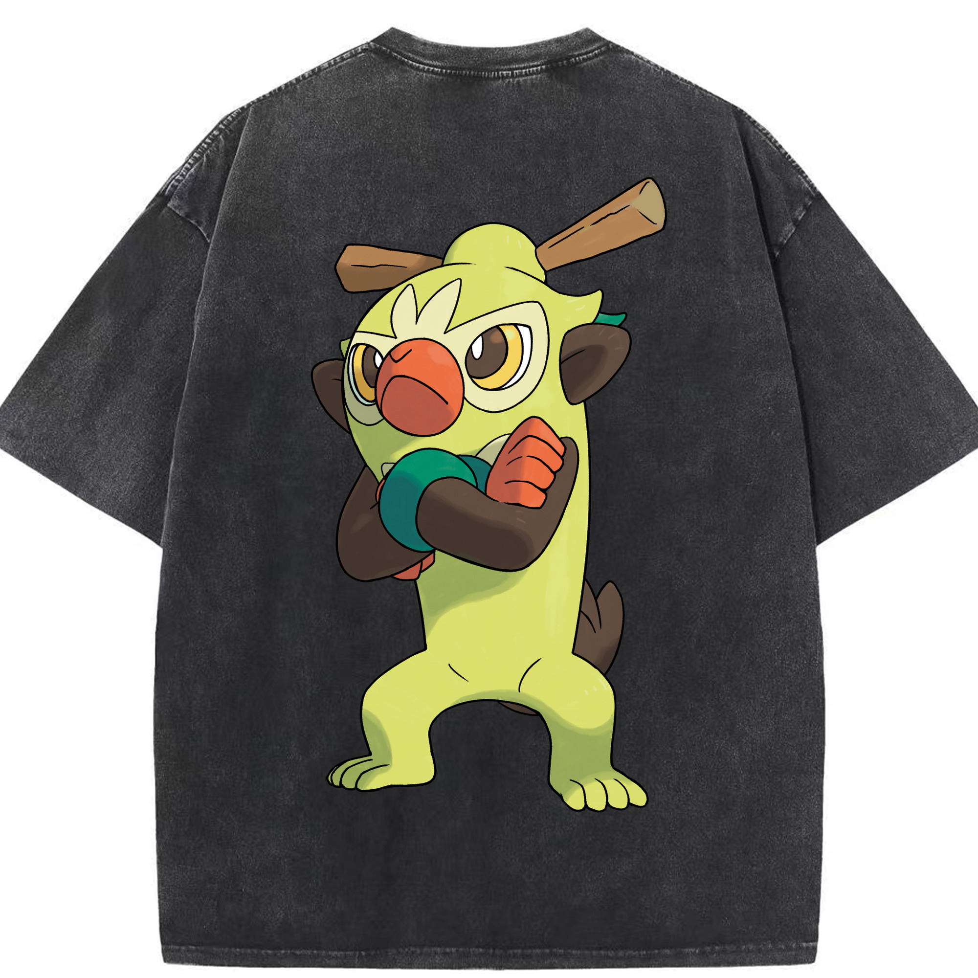 （画像用） ポケットモンスター Pokémon 綿100% ヴィンテージ風 半袖Tシャツ（背面プリント）