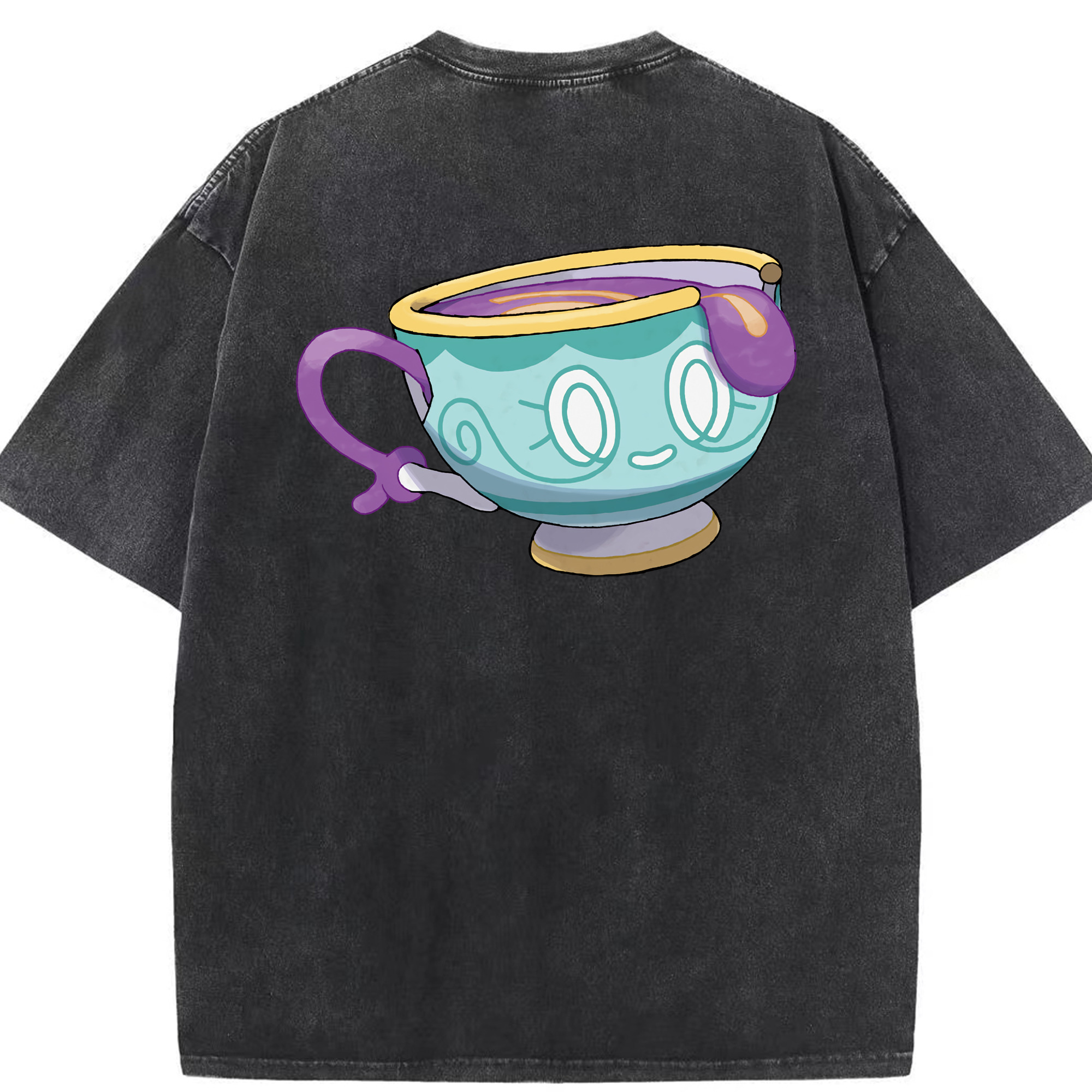 （画像用） ポケットモンスター Pokémon 綿100% ヴィンテージ風 半袖Tシャツ（背面プリント）