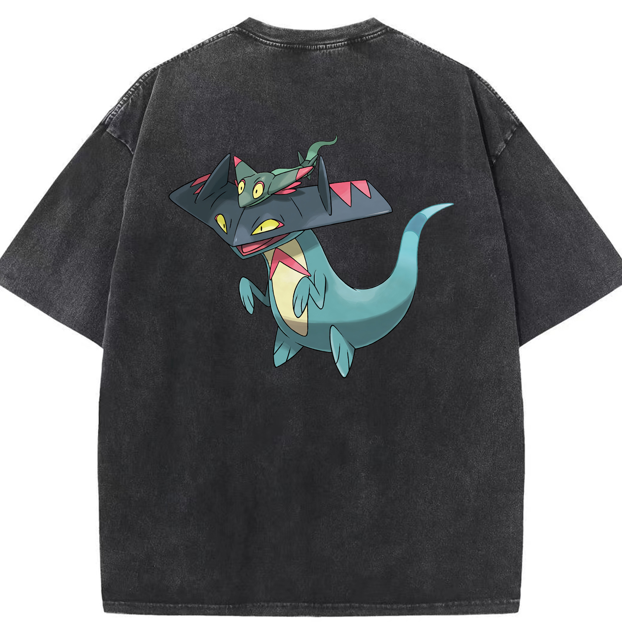 （画像用） ポケットモンスター Pokémon 綿100% ヴィンテージ風 半袖Tシャツ（背面プリント）