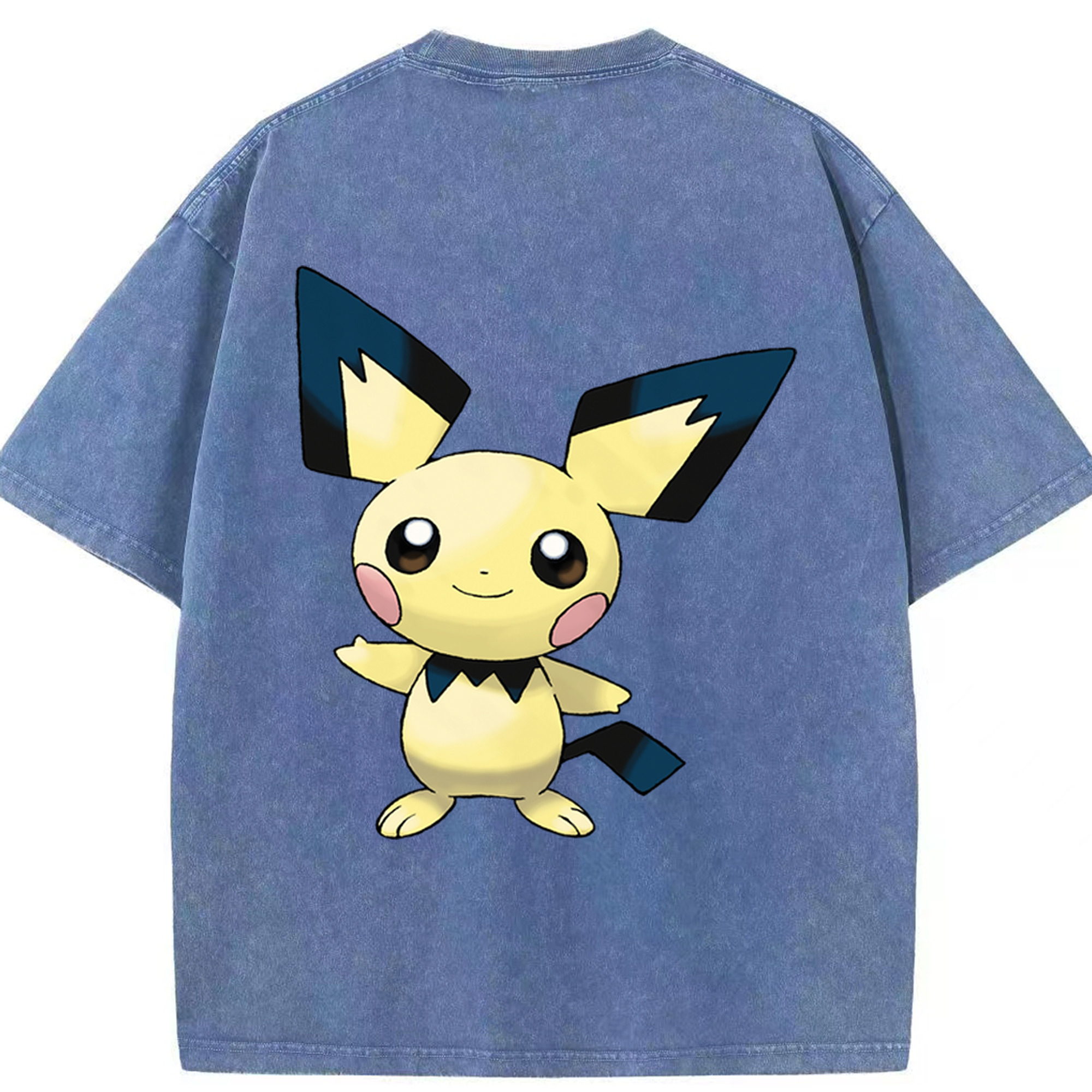 （画像用） ポケットモンスター Pokémon 綿100% ヴィンテージ風 半袖Tシャツ（背面プリント）