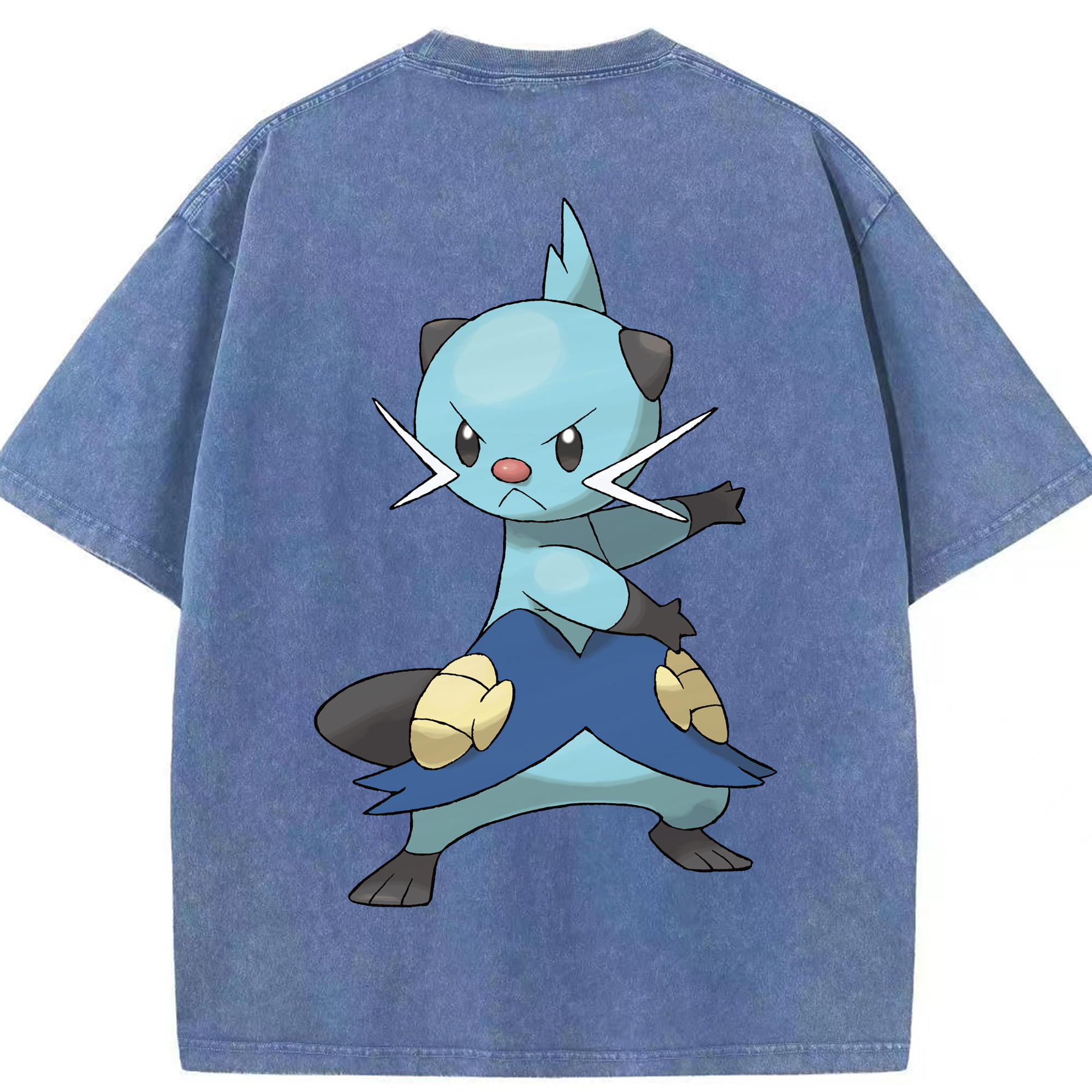 （画像用） ポケットモンスター Pokémon 綿100% ヴィンテージ風 半袖Tシャツ（背面プリント）