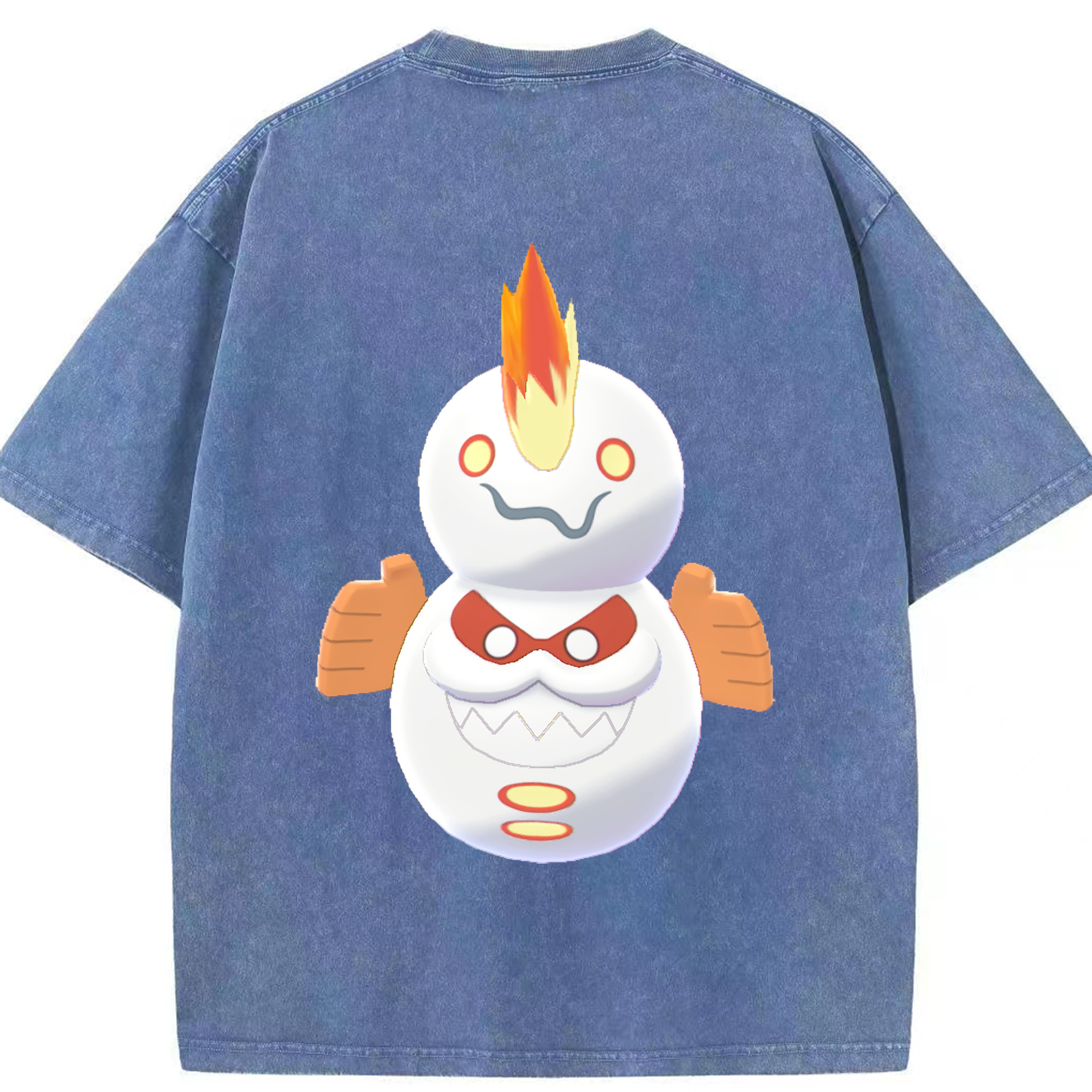 （画像用） ポケットモンスター Pokémon 綿100% ヴィンテージ風 半袖Tシャツ（背面プリント）