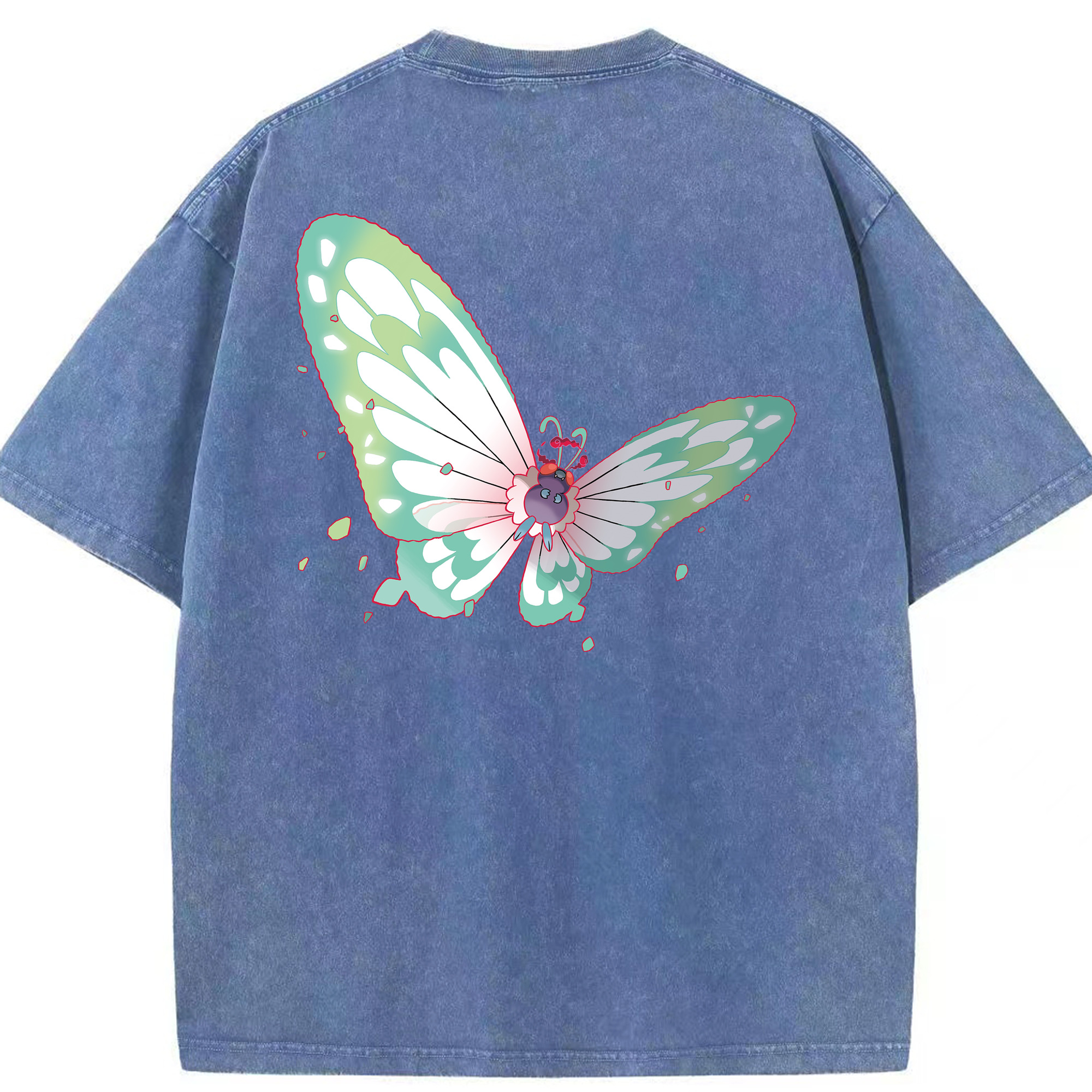 （画像用） ポケットモンスター Pokémon 綿100% ヴィンテージ風 半袖Tシャツ（背面プリント）
