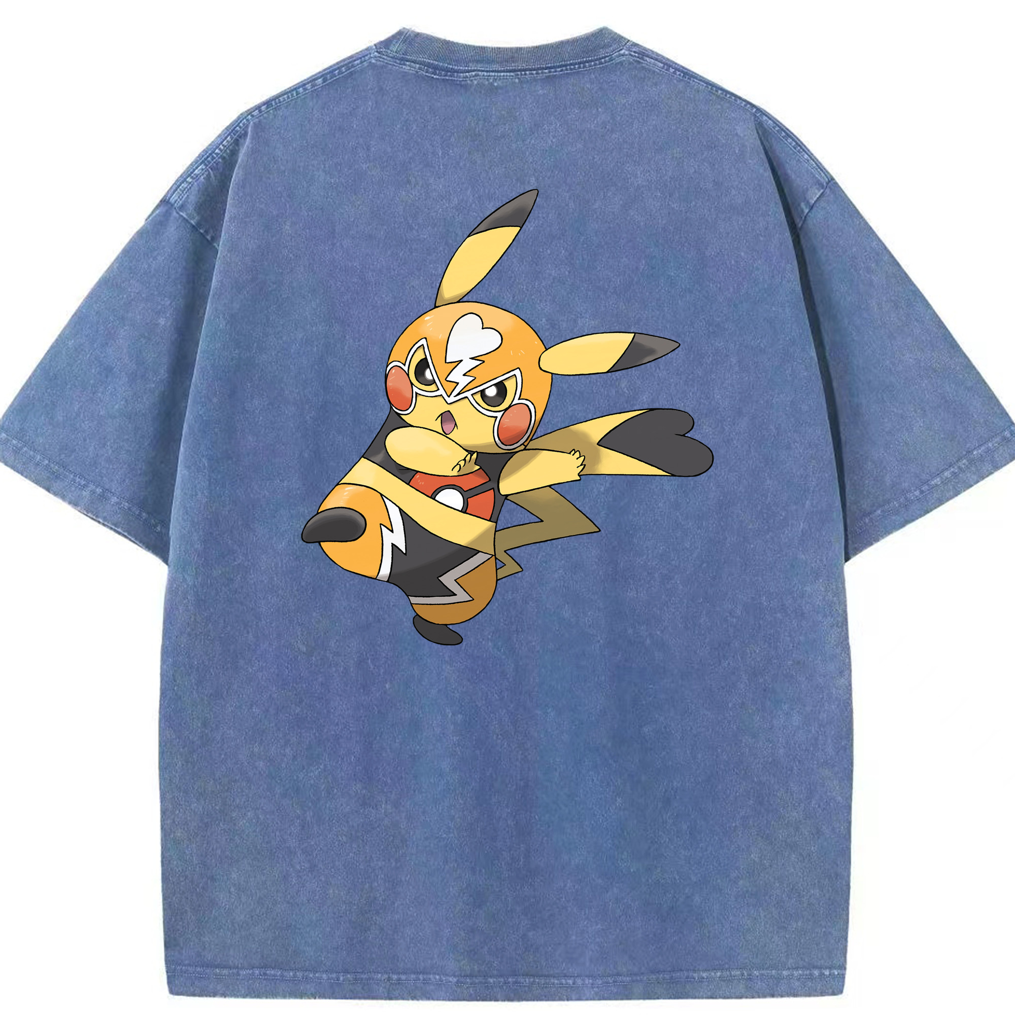 （画像用） ポケットモンスター Pokémon 綿100% ヴィンテージ風 半袖Tシャツ（背面プリント）
