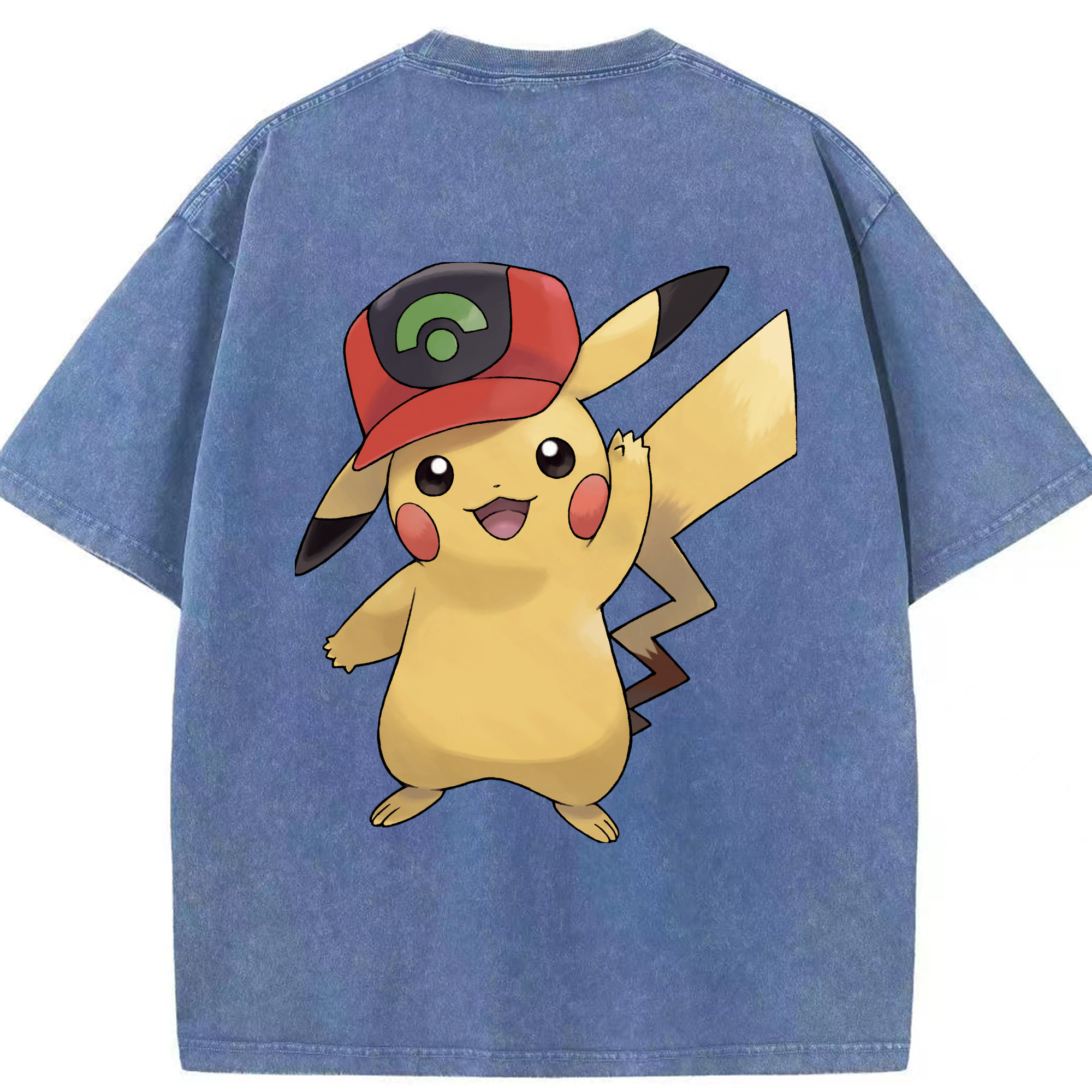 （画像用） ポケットモンスター Pokémon 綿100% ヴィンテージ風 半袖Tシャツ（背面プリント）