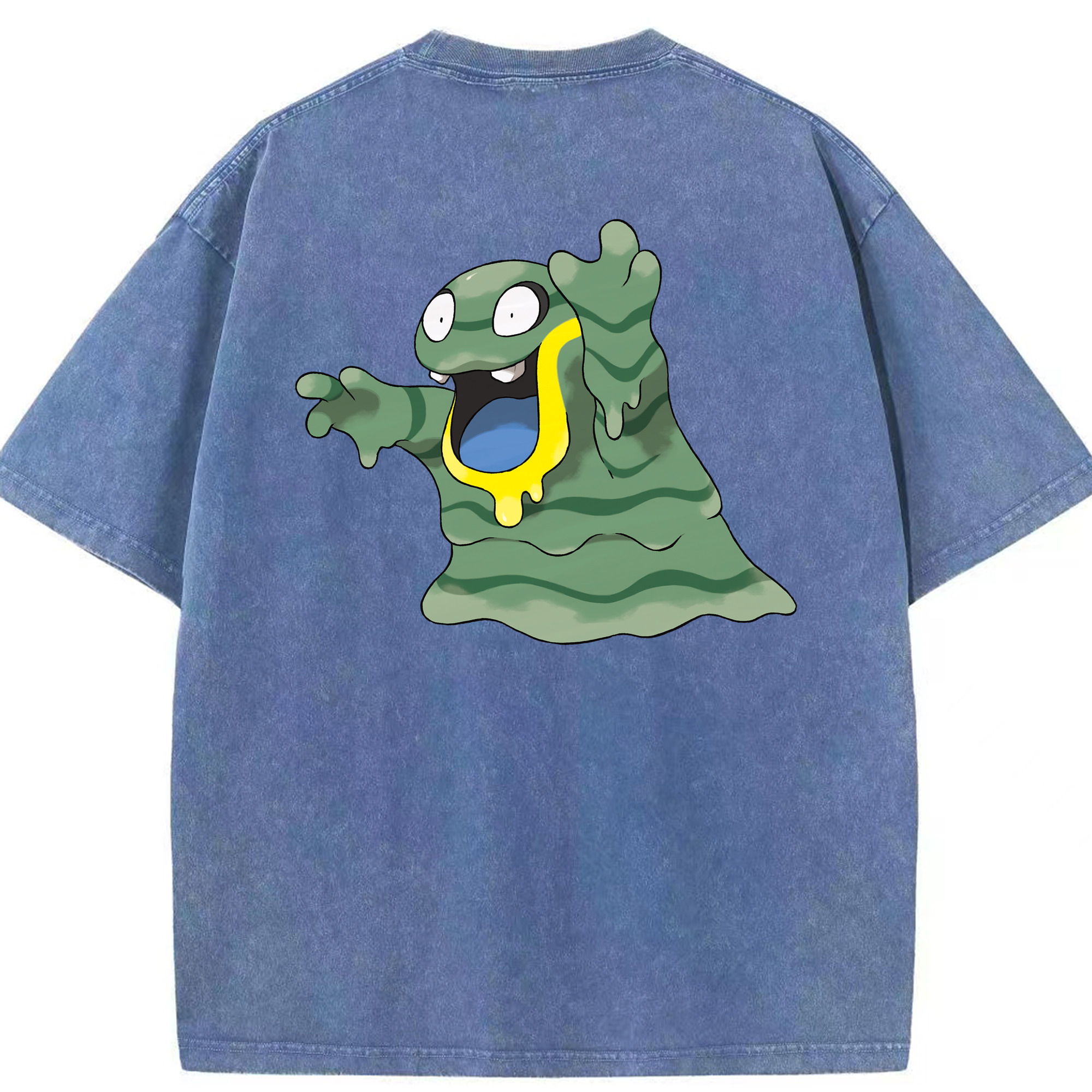 （画像用） ポケットモンスター Pokémon 綿100% ヴィンテージ風 半袖Tシャツ（背面プリント）