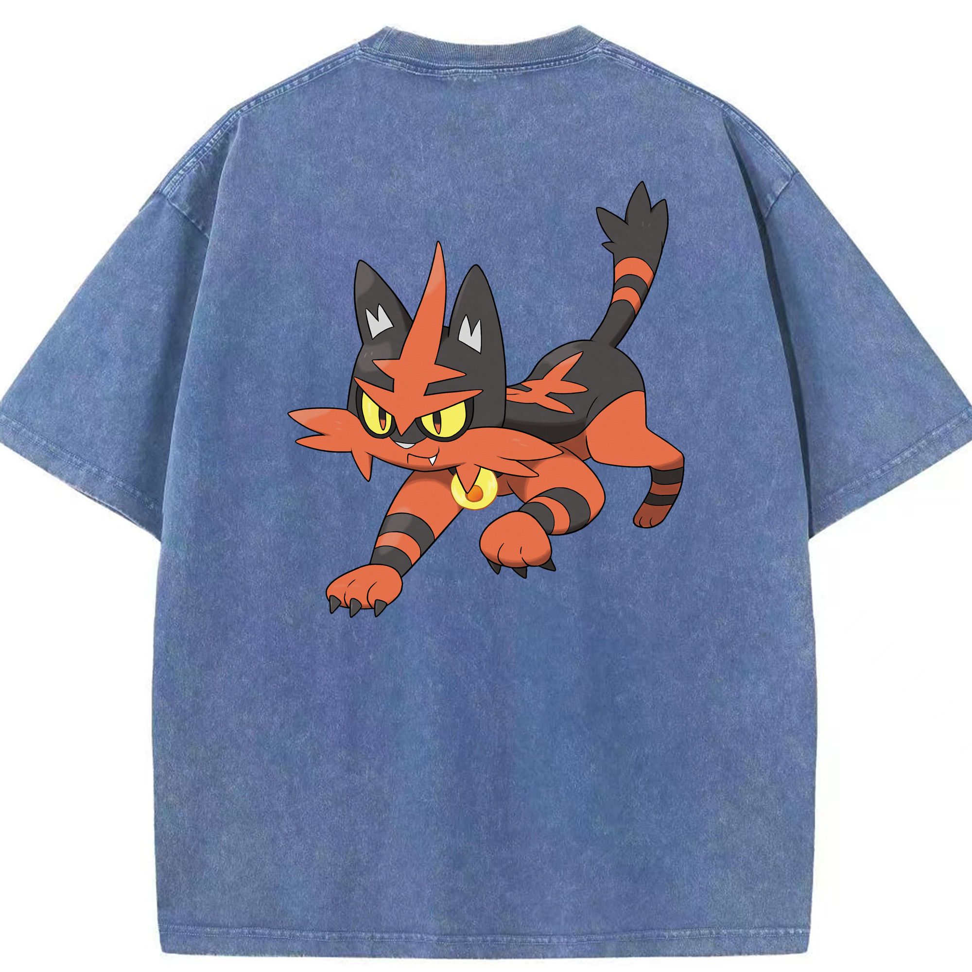 （画像用） ポケットモンスター Pokémon 綿100% ヴィンテージ風 半袖Tシャツ（背面プリント）