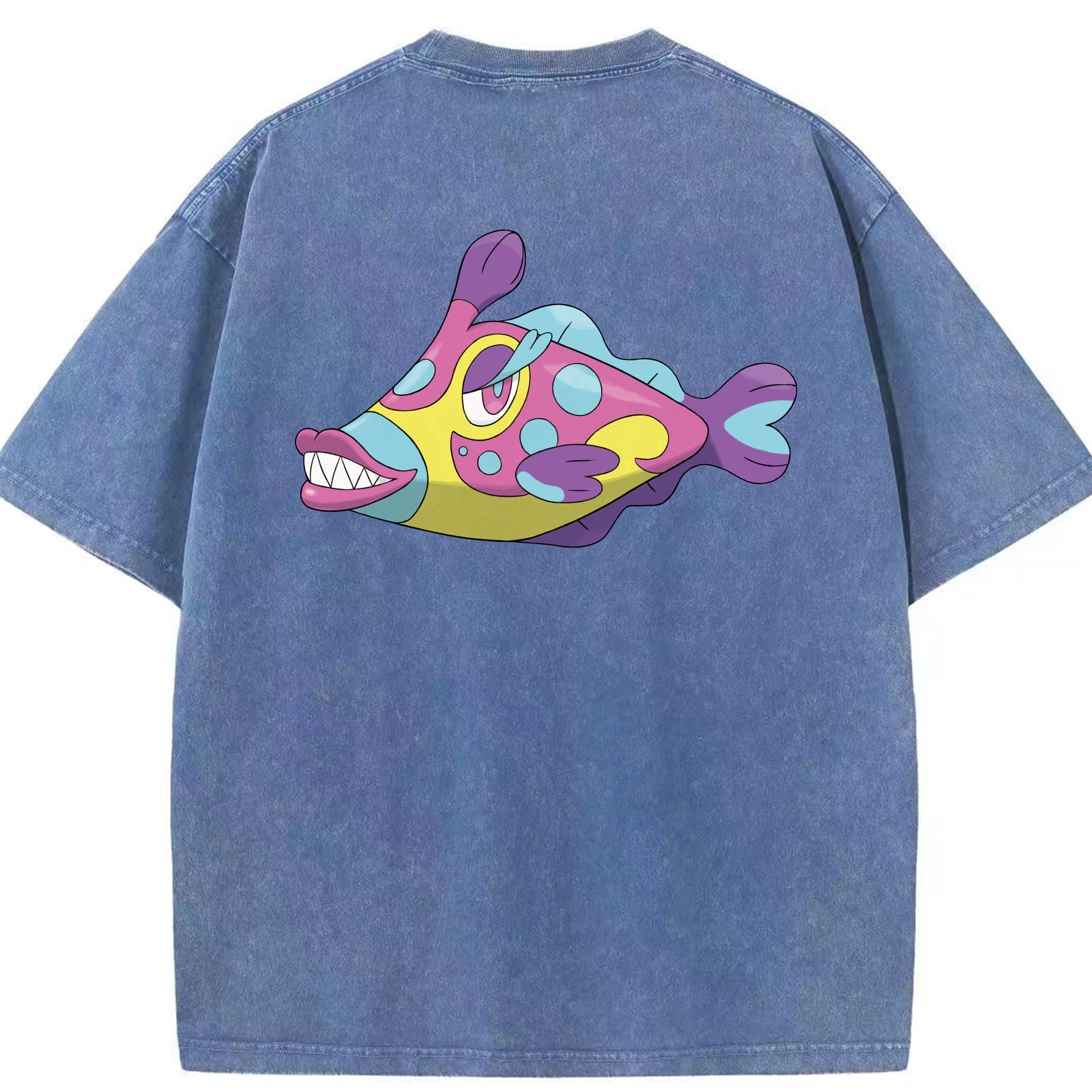 （画像用） ポケットモンスター Pokémon 綿100% ヴィンテージ風 半袖Tシャツ（背面プリント）