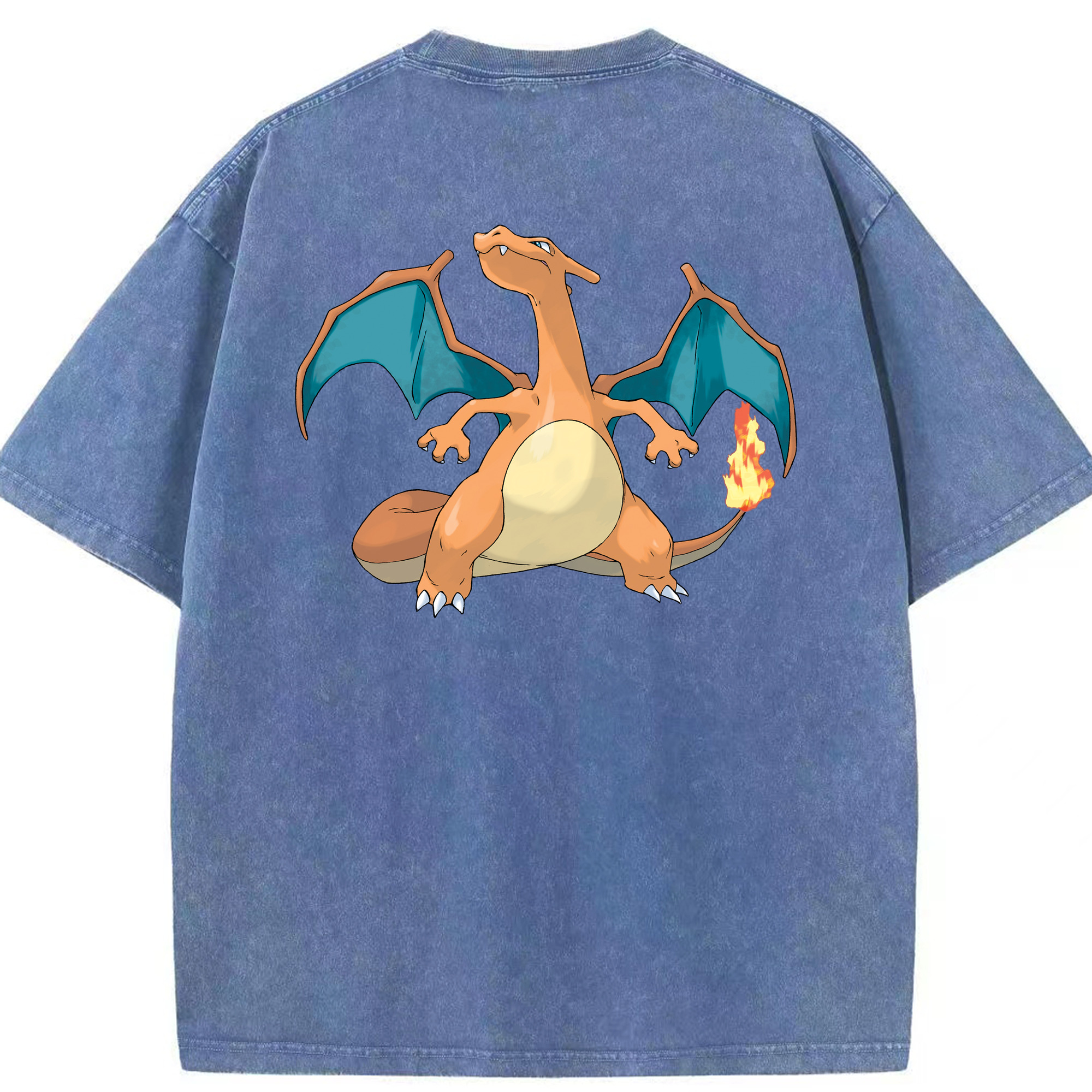 （画像用） ポケットモンスター Pokémon 綿100% ヴィンテージ風 半袖Tシャツ（背面プリント）
