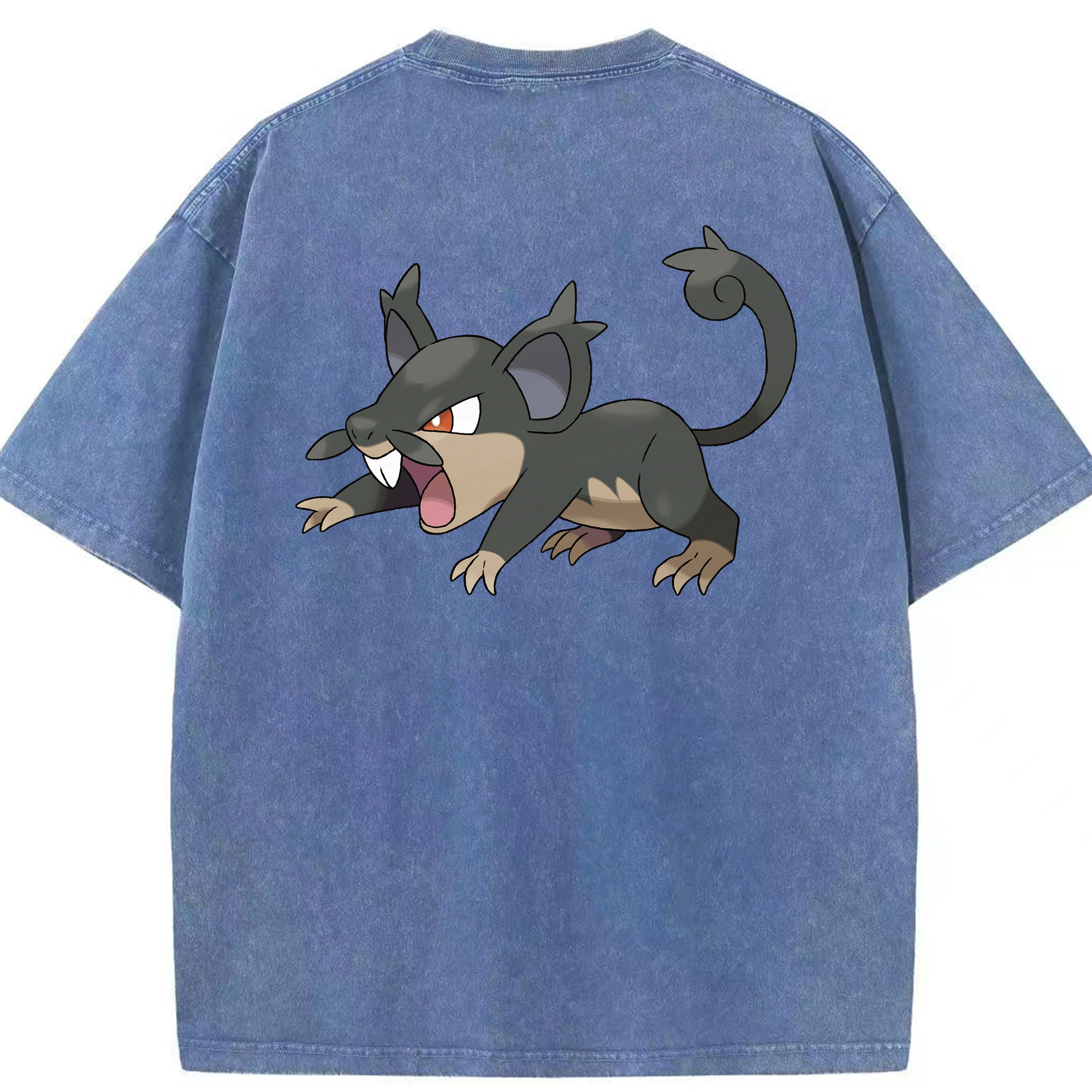 （画像用） ポケットモンスター Pokémon 綿100% ヴィンテージ風 半袖Tシャツ（背面プリント）