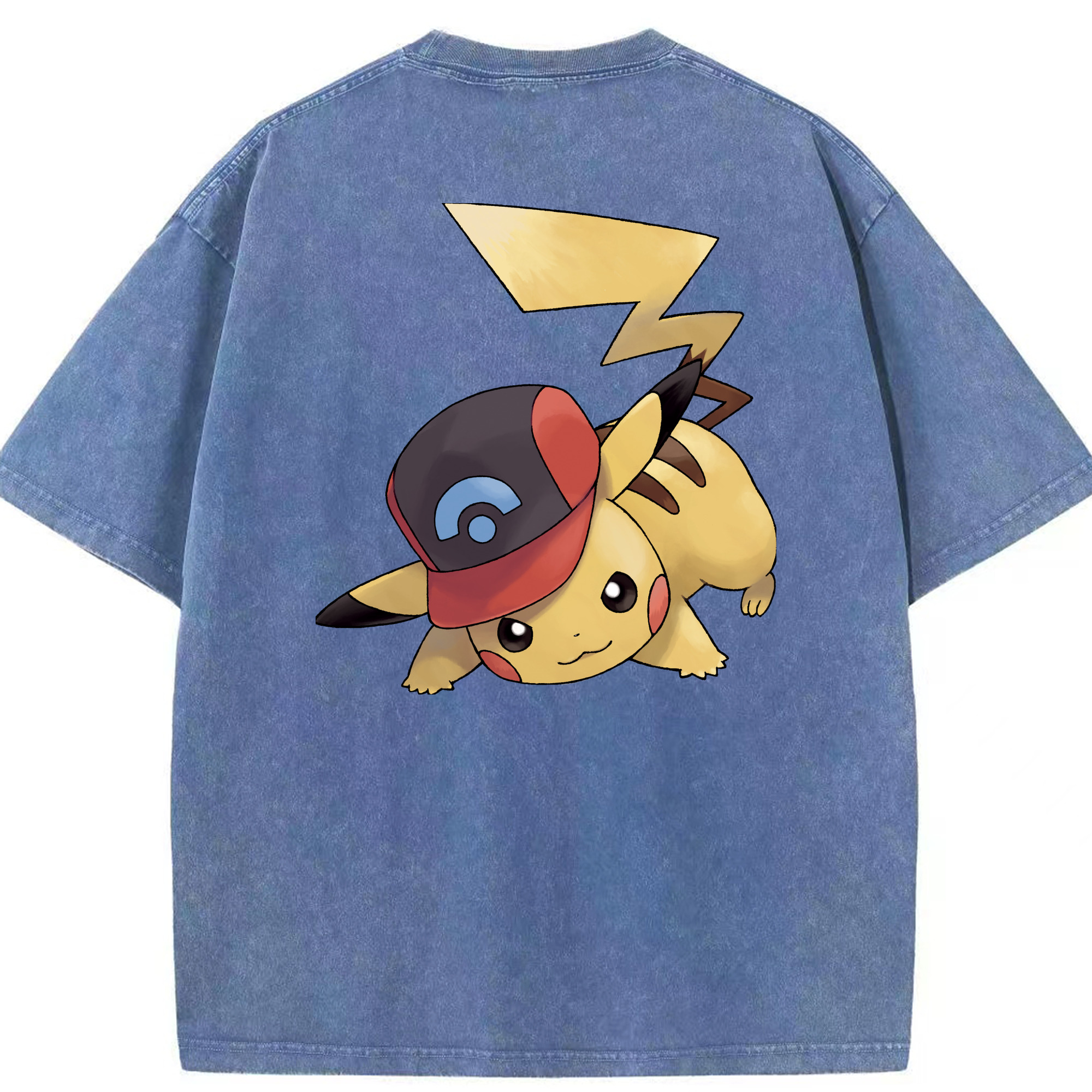 （画像用） ポケットモンスター Pokémon 綿100% ヴィンテージ風 半袖Tシャツ（背面プリント）