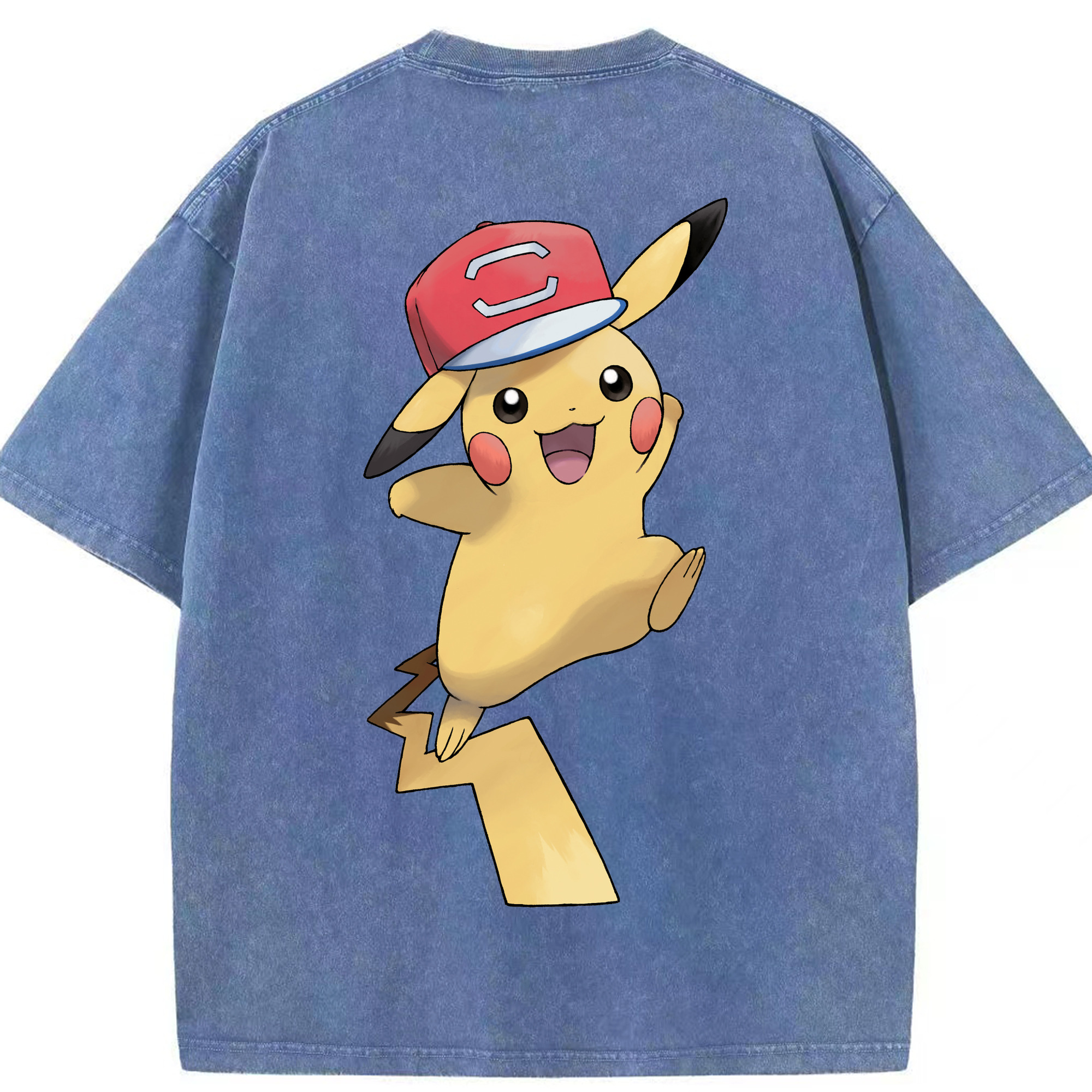 （画像用） ポケットモンスター Pokémon 綿100% ヴィンテージ風 半袖Tシャツ（背面プリント）
