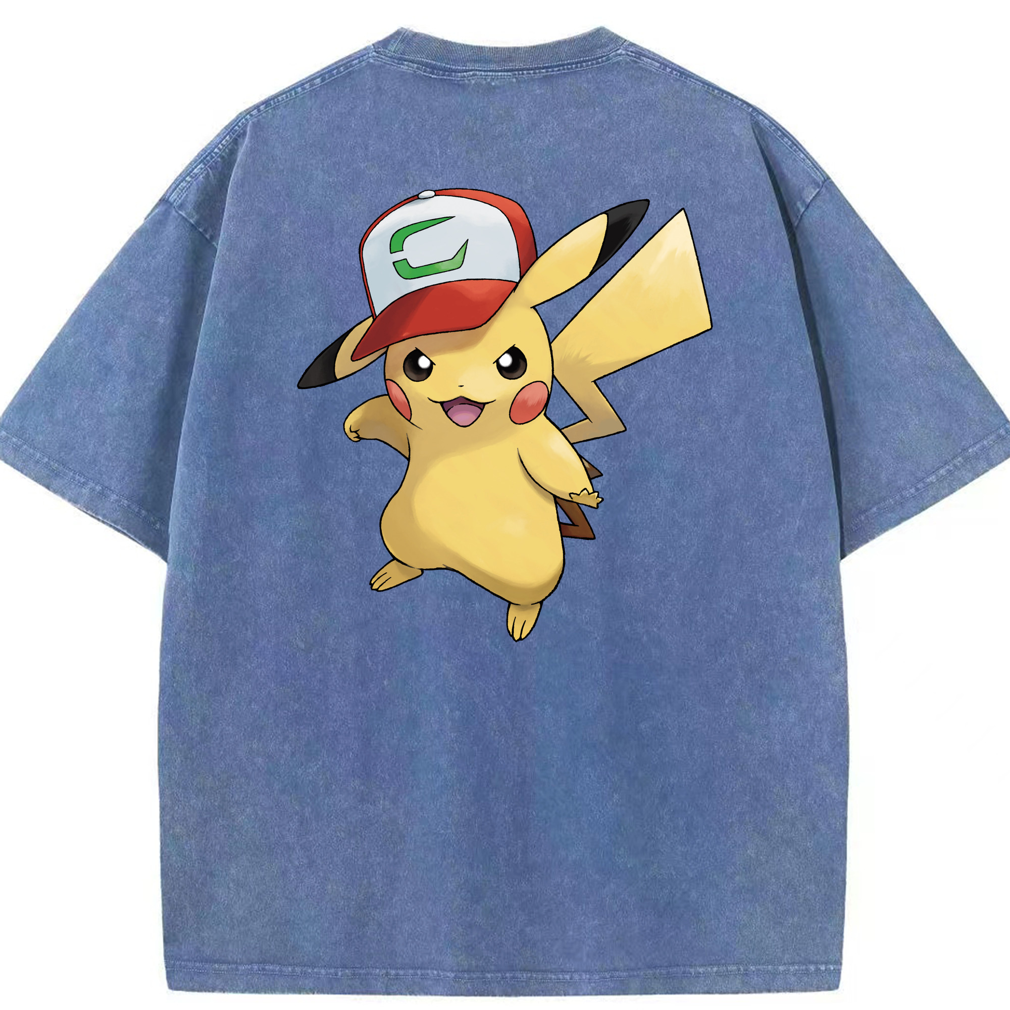 （画像用） ポケットモンスター Pokémon 綿100% ヴィンテージ風 半袖Tシャツ（背面プリント）