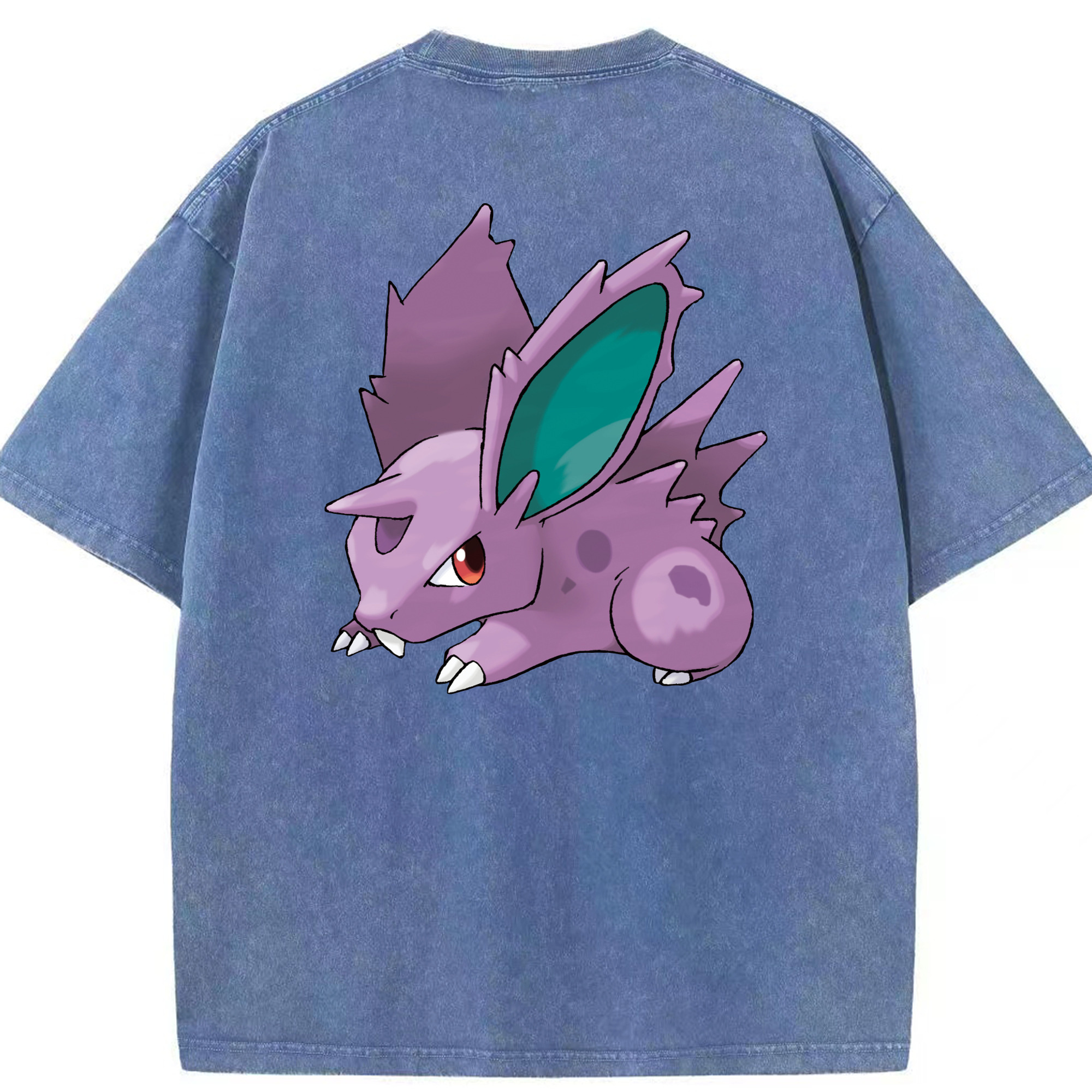 （画像用） ポケットモンスター Pokémon 綿100% ヴィンテージ風 半袖Tシャツ（背面プリント）