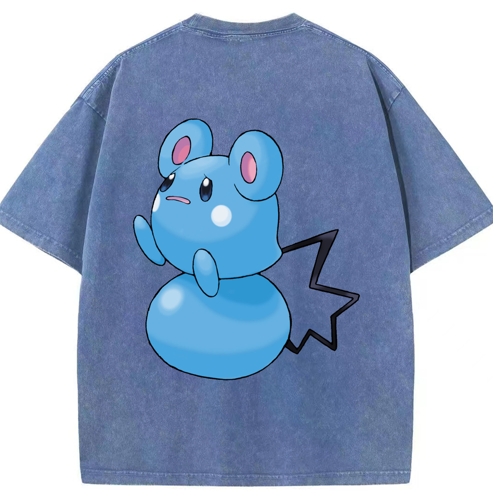 （画像用） ポケットモンスター Pokémon 綿100% ヴィンテージ風 半袖Tシャツ（背面プリント）