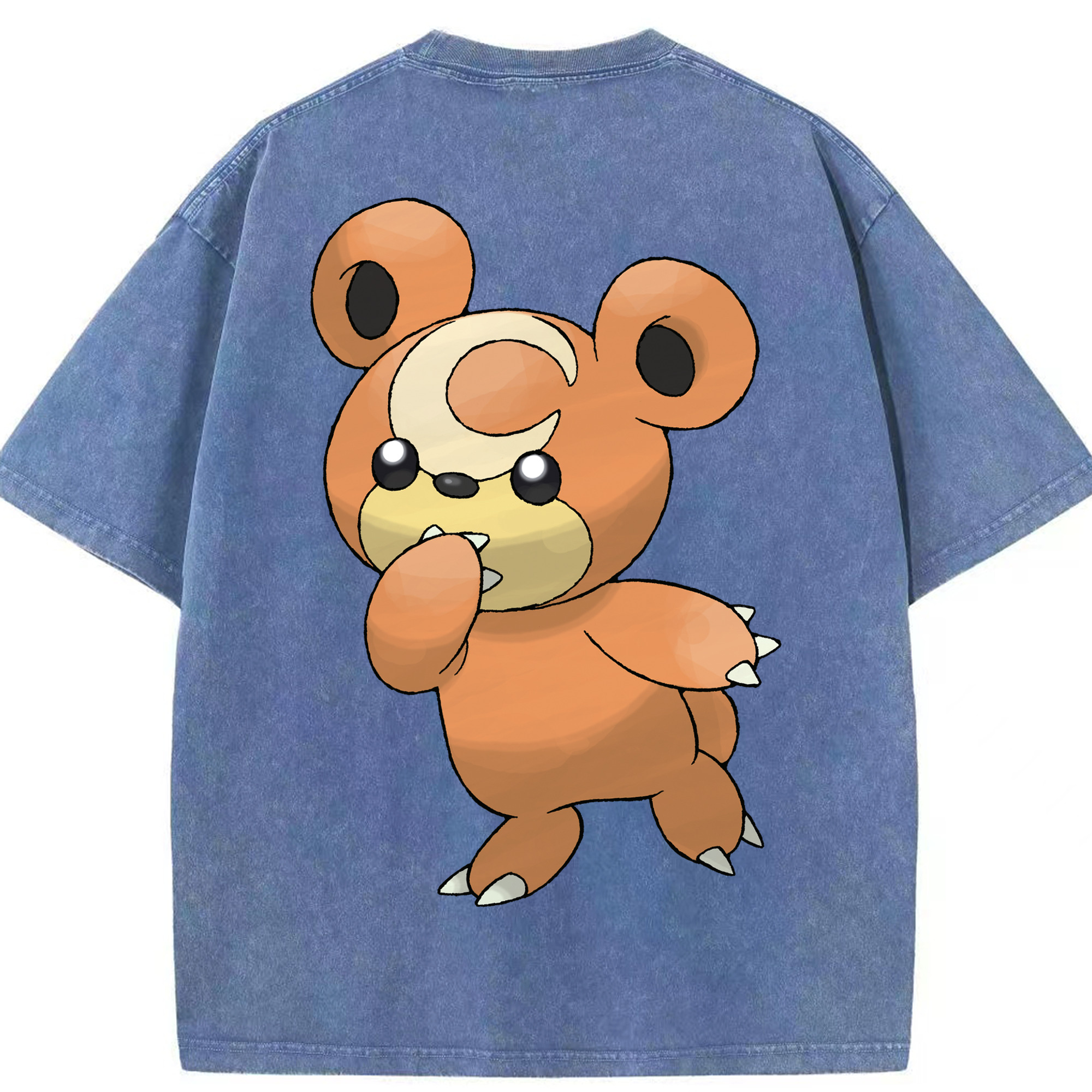 （画像用） ポケットモンスター Pokémon 綿100% ヴィンテージ風 半袖Tシャツ（背面プリント）