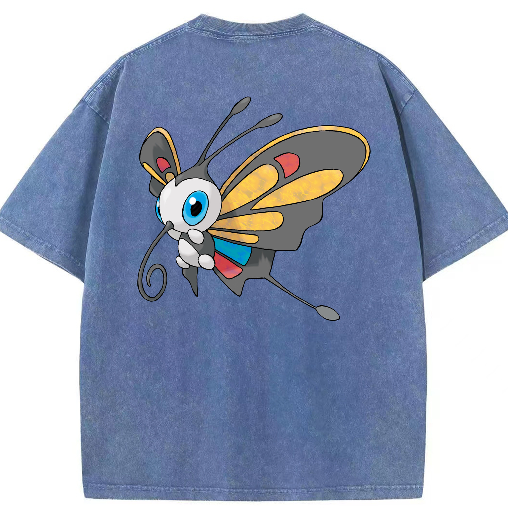 （画像用） ポケットモンスター Pokémon 綿100% ヴィンテージ風 半袖Tシャツ（背面プリント）