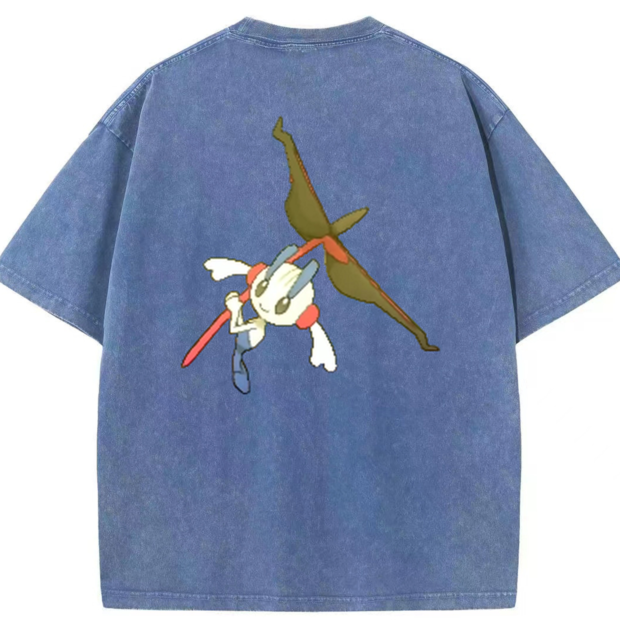 （画像用） ポケットモンスター Pokémon 綿100% ヴィンテージ風 半袖Tシャツ（背面プリント）